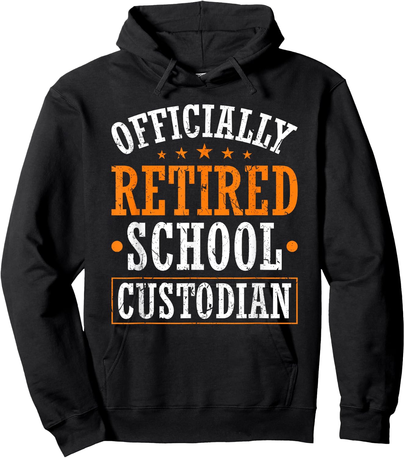 Officially Retired School Custodian Retirement Party Hoodie - Hoodie | Black