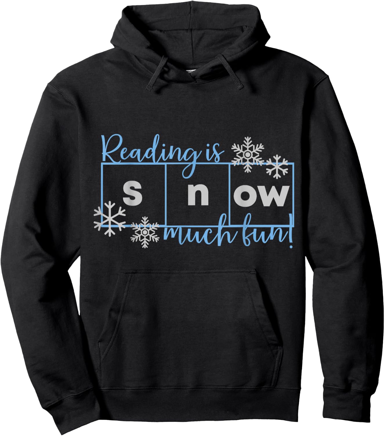 Reading Is Snow Much Fun Science of Reading Hoodie - Hoodie | Black