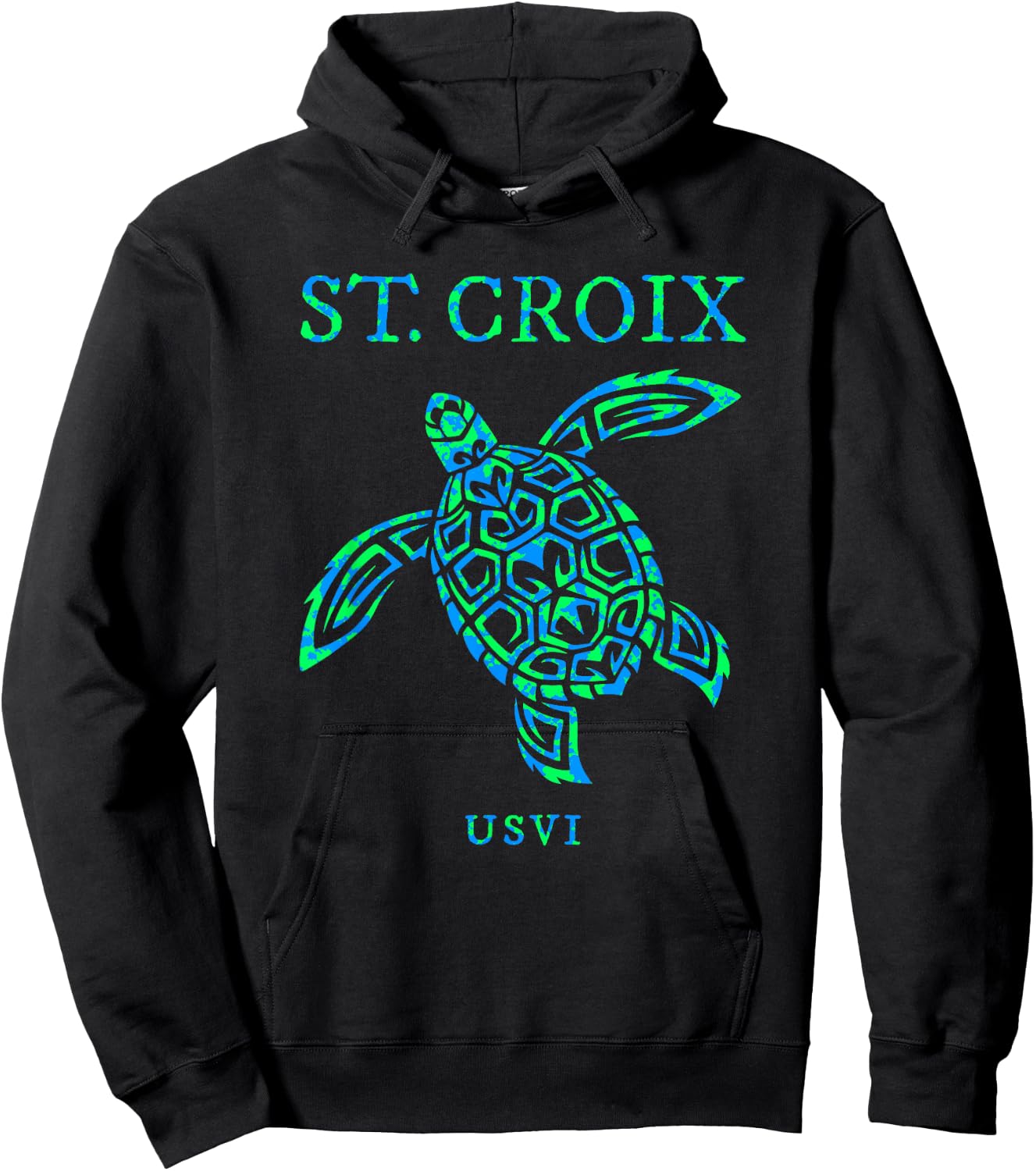 St Croix Sea Turtle Boys Girls Toddler Hoodie - Hoodie | Black