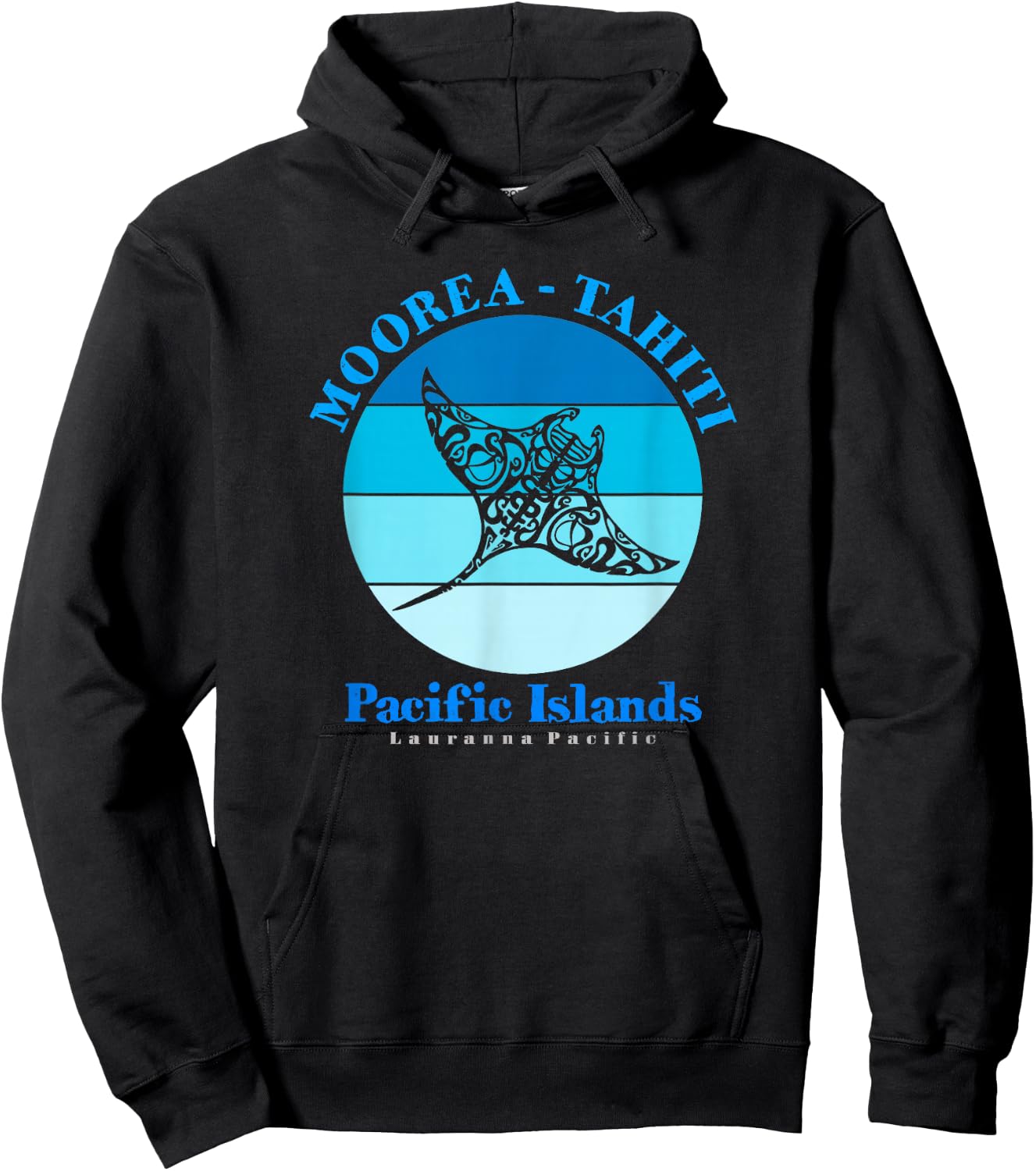 Manta Ray Moorea Tahiti Ocean Hoodie - Hoodie | Black