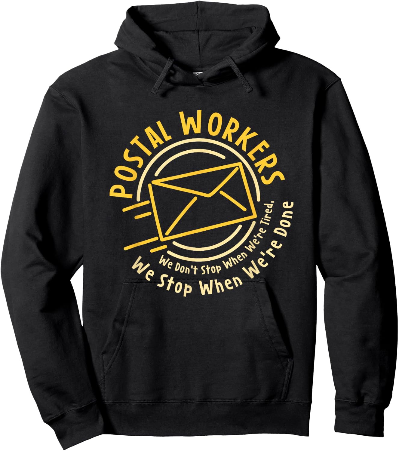 Mail Carrier Driving Mail Truck To Postal Office Post Office Work Postbox Parcel And Letter Delivery Postman Hoodie - Hoodie | Black