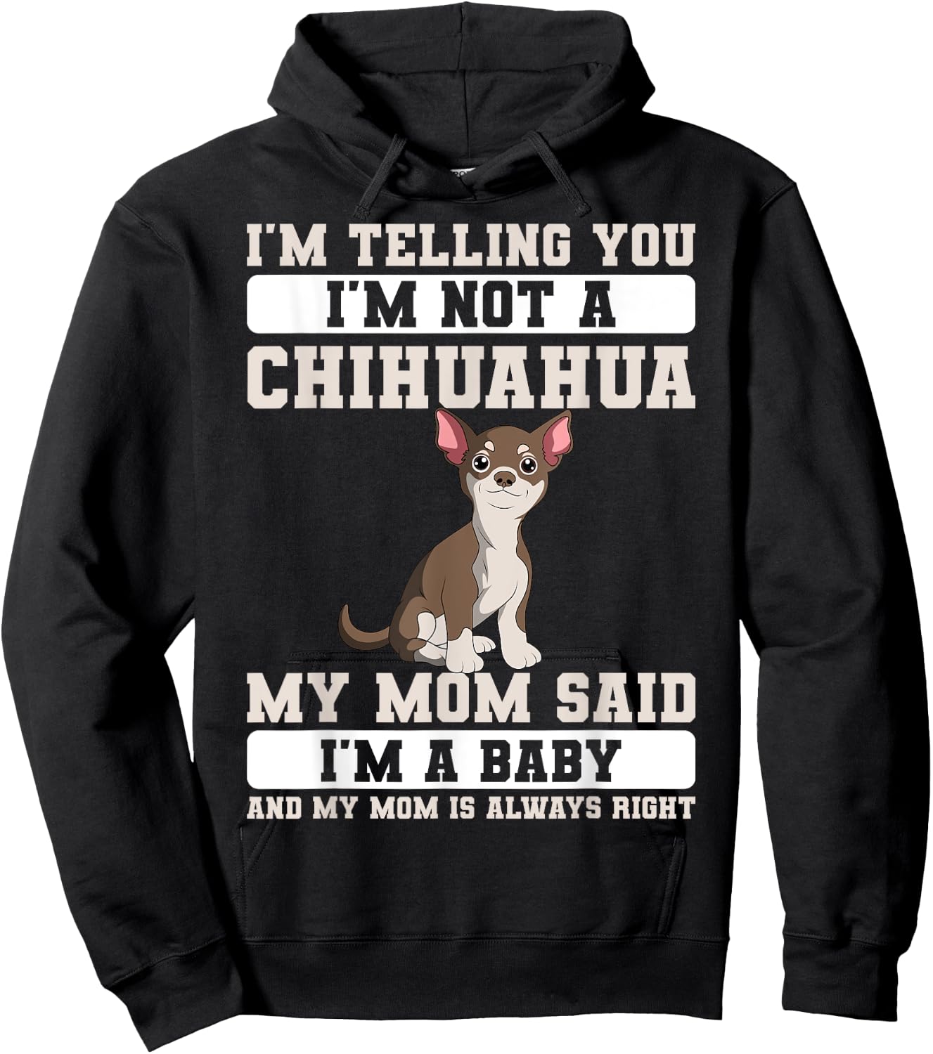 Chihuahua Mama Animal Lover Dog Owner Breeder Mother's Day Women Kids Hoodie - Hoodie | Black