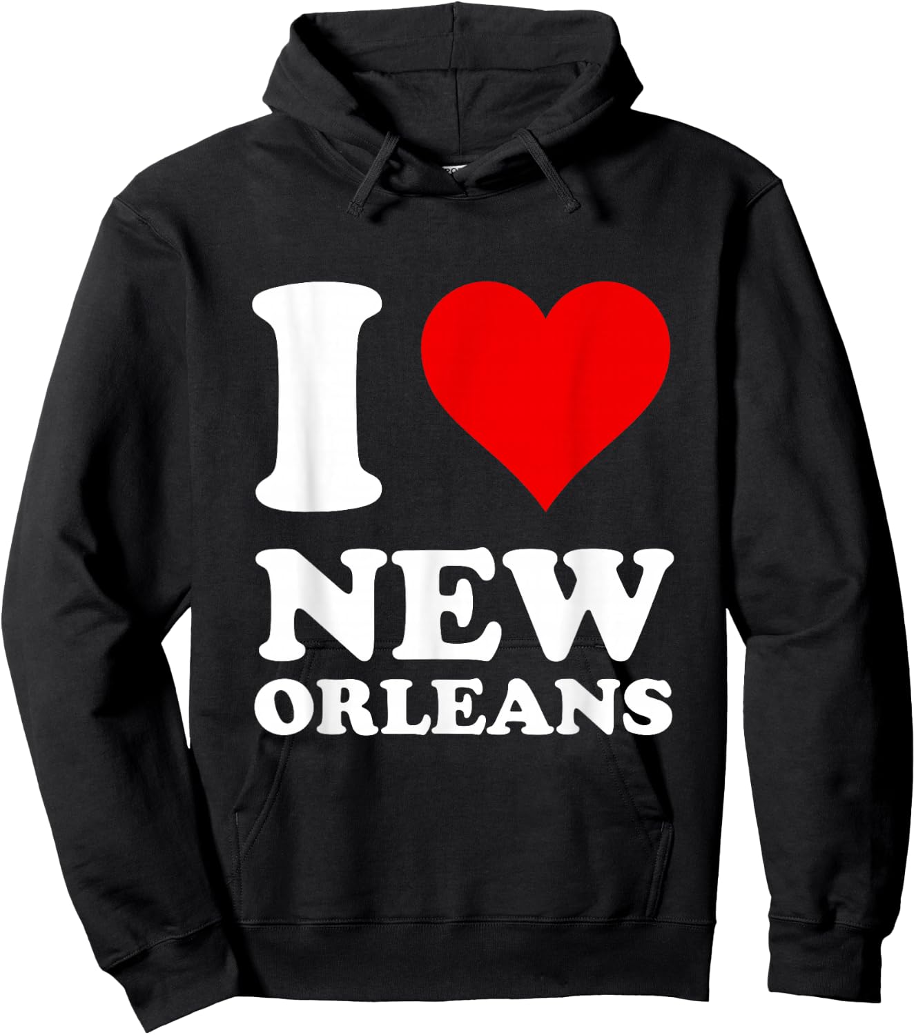 I Love New Orleans Hoodie - Hoodie | Black