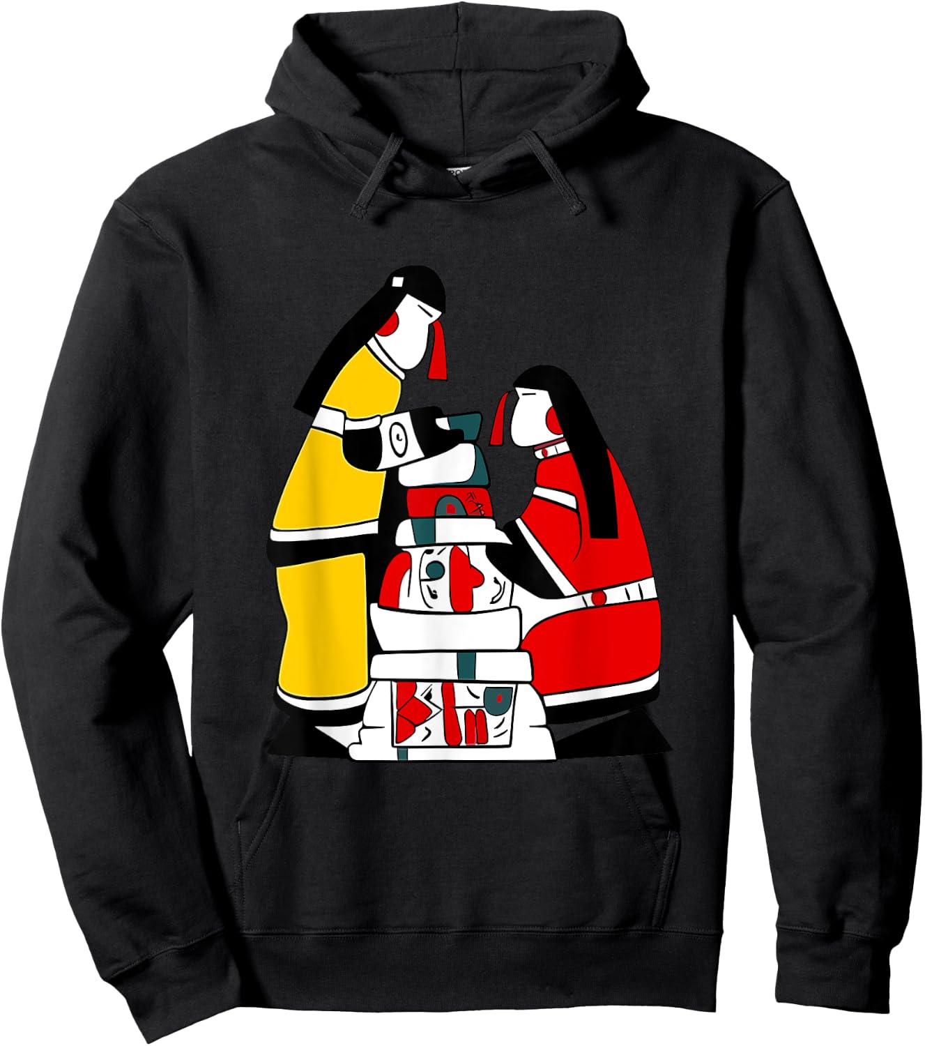 Inukshuks Human Figure Native Inuit Style Hoodie - Hoodie | Black