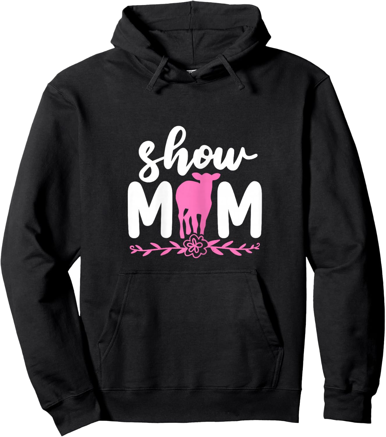 Show Mom Cow Cattle Livestock Showing Mother Farmer Hoodie - Hoodie | Black