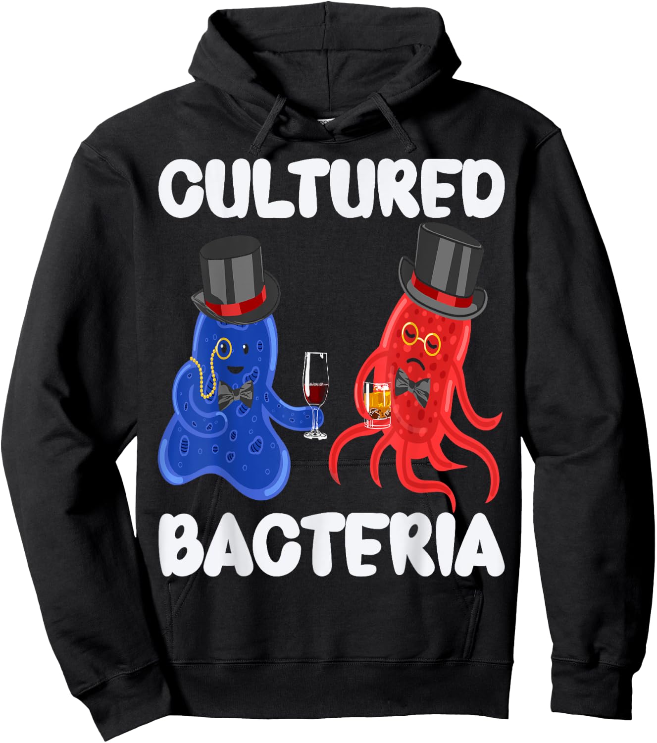 Cultured Bacteria Science Punny Microbiologist Biochemistry Hoodie - Hoodie | Black
