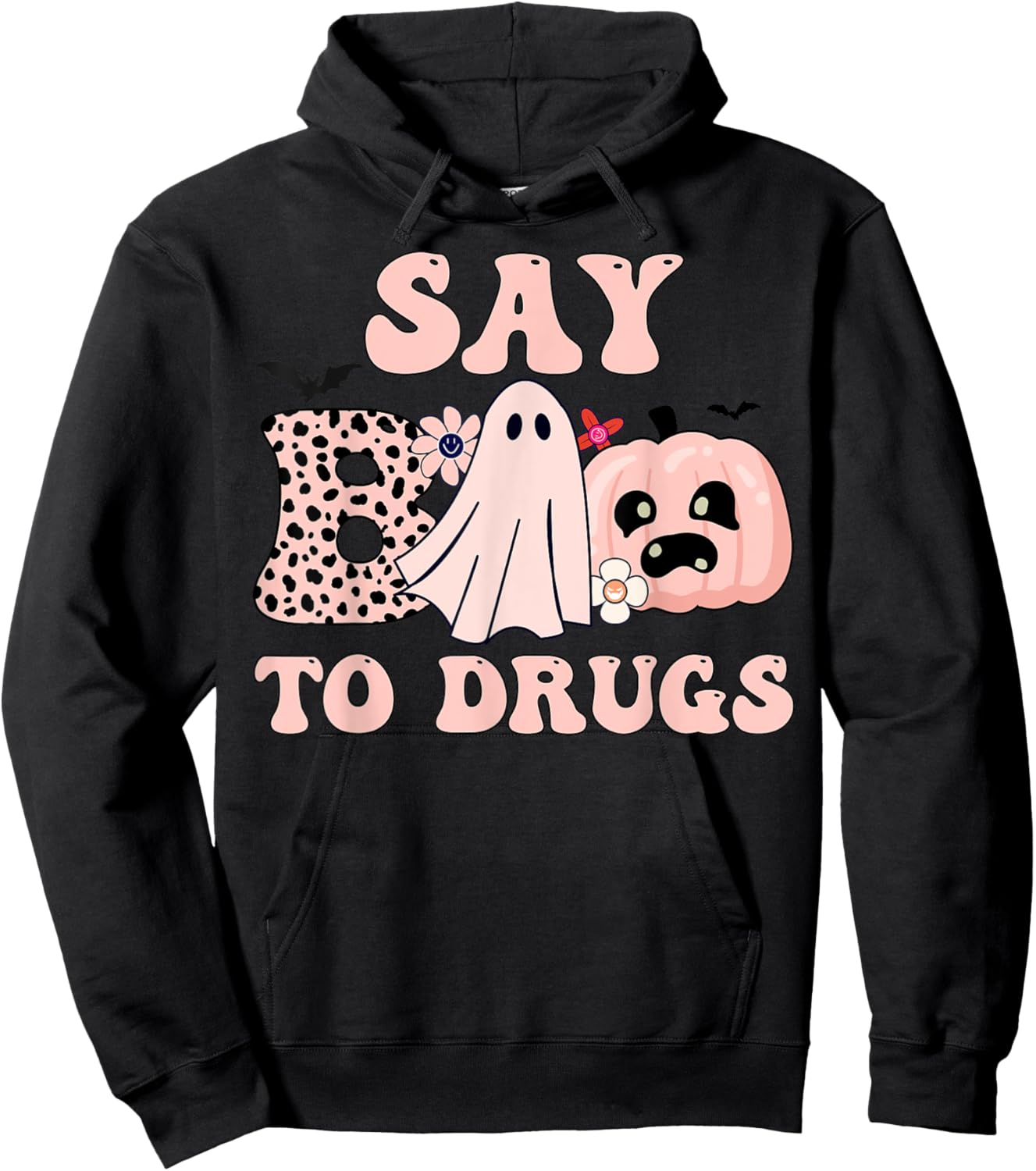 Say Boo To Drugs Halloween Funny Red Ribbon Week Awareness Hoodie - Hoodie | Black