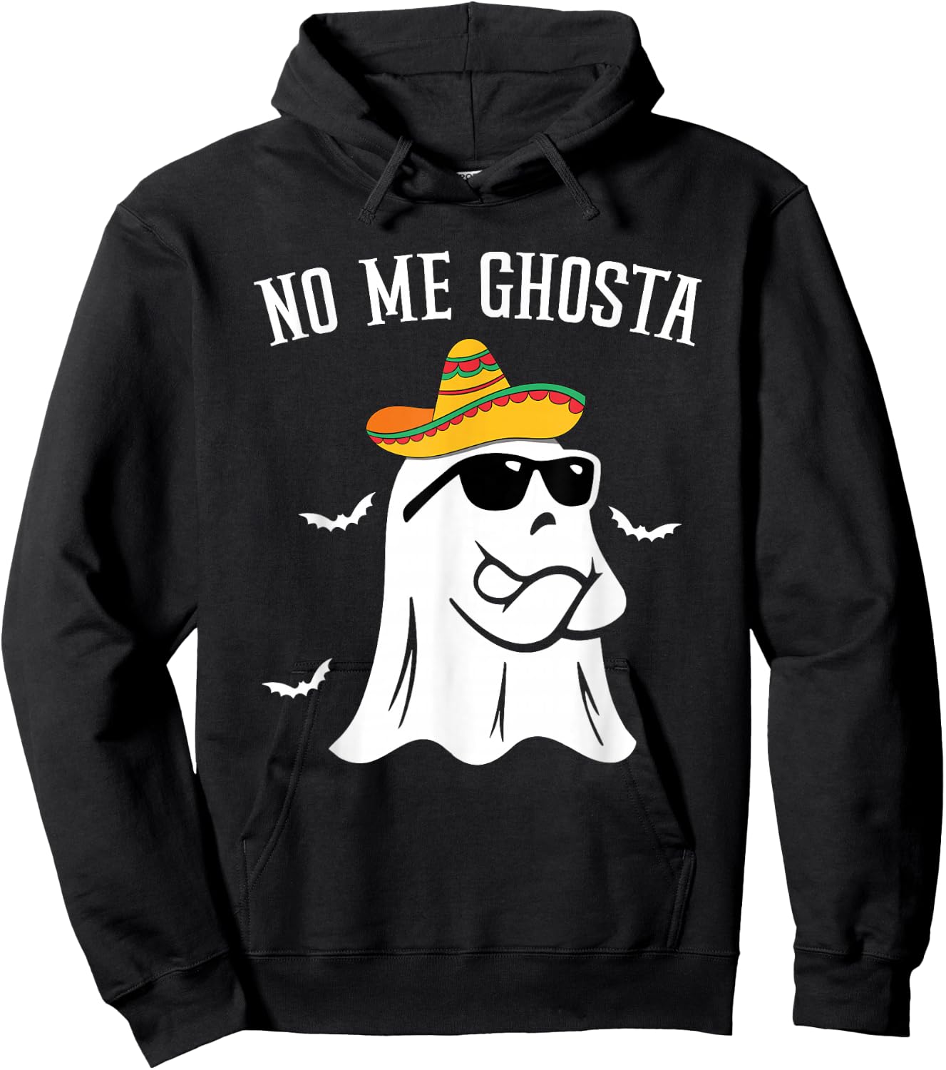 No Me Ghosta Funny Mexican Halloween Ghost Hoodie - Hoodie | Black