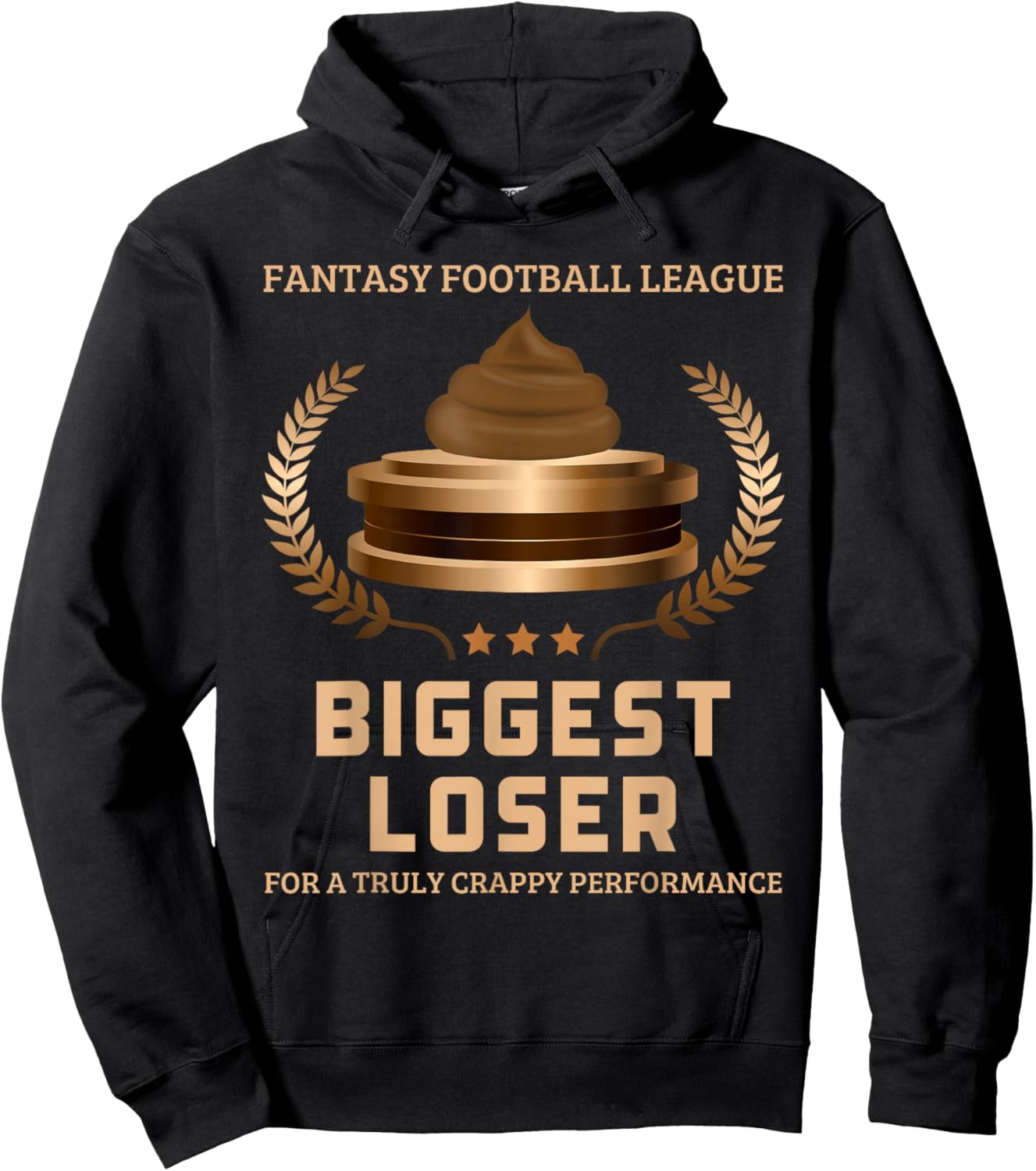 Fantasy Football League Biggest Loser Funny Last Place Hoodie - Hoodie | Black