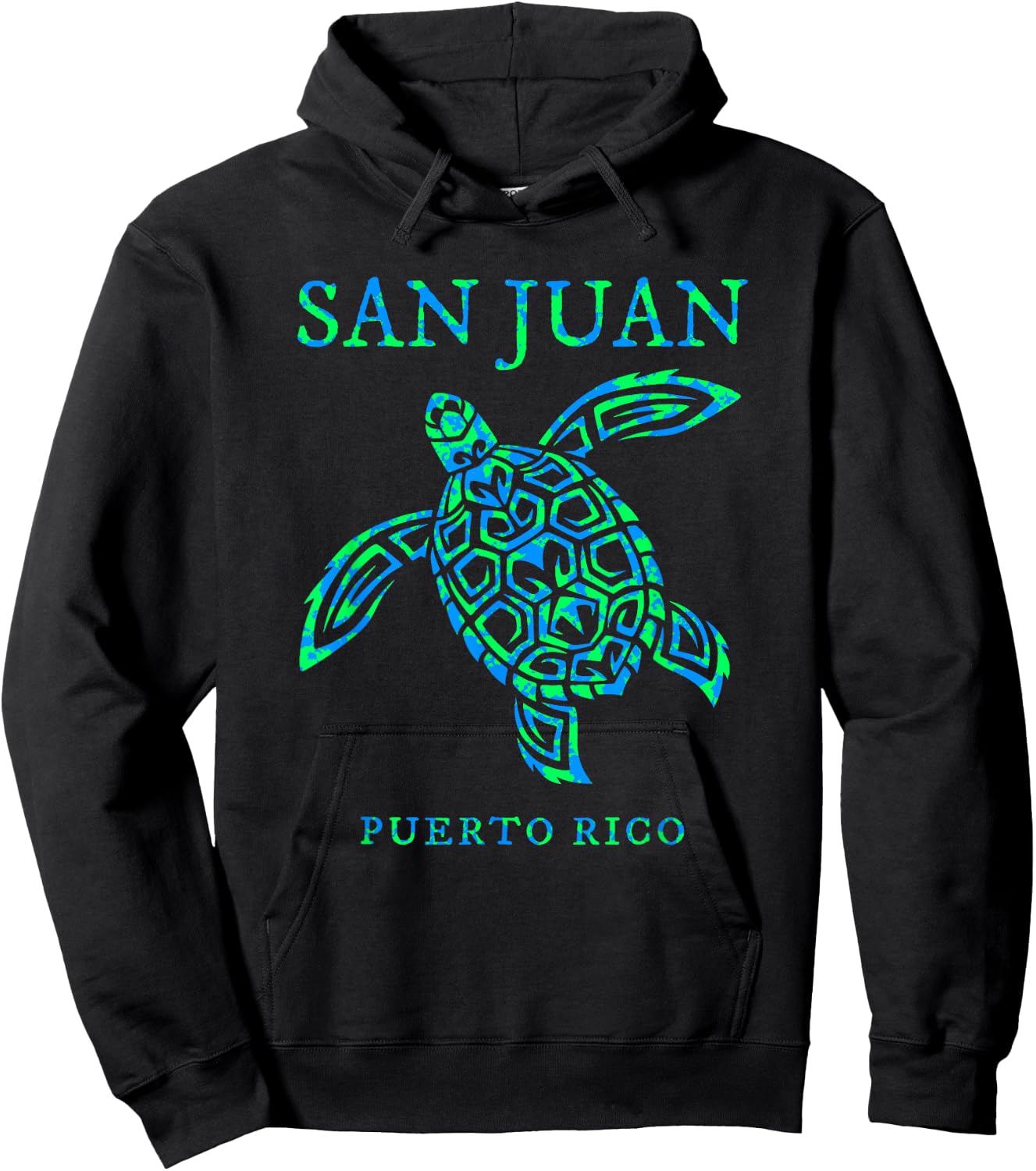 San Juan Puerto Rico Sea Turtle Boys Girls Toddler Vacation Hoodie - Hoodie | Black