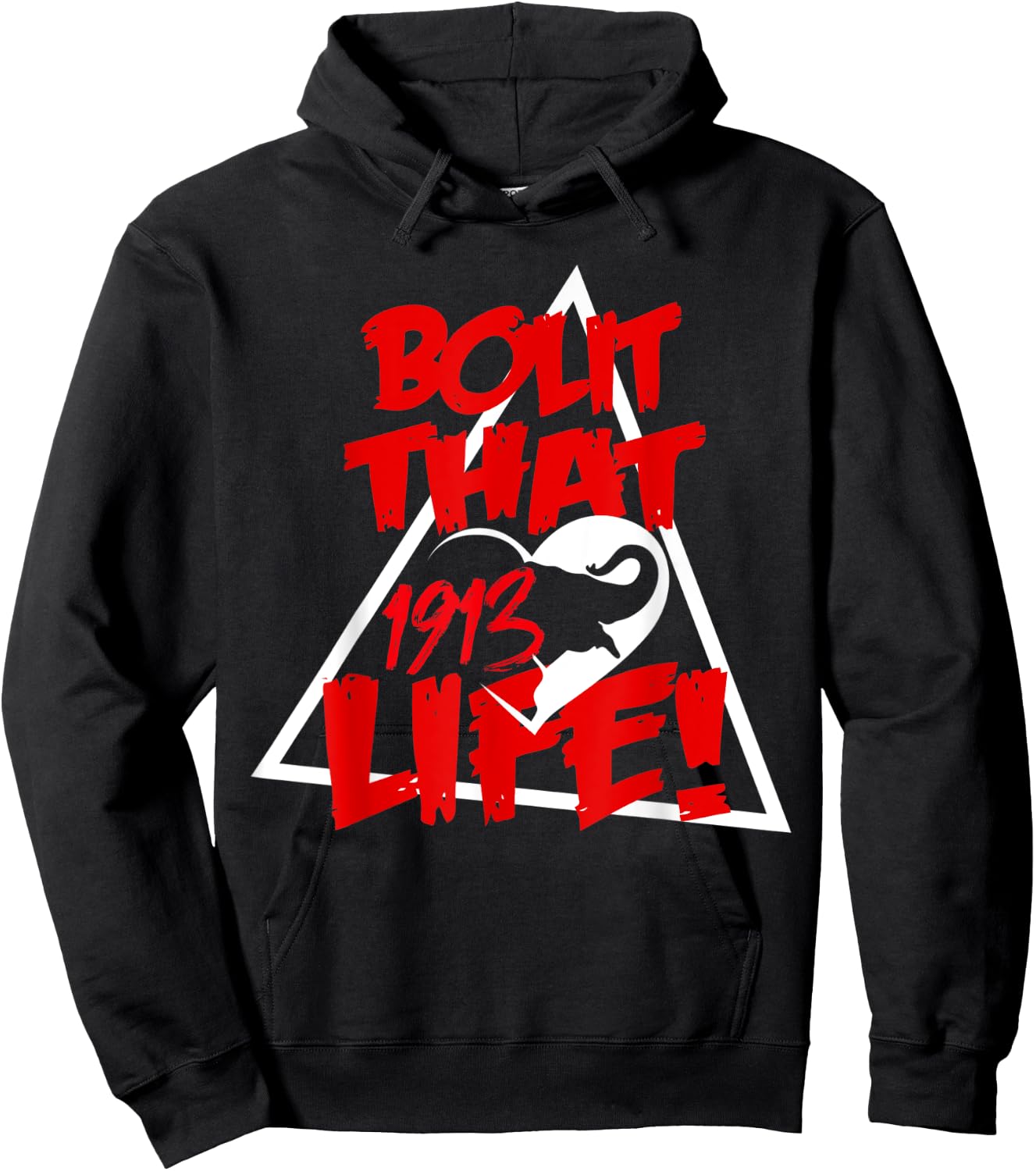 Bout That Graffiti Style Elephant and Heart Life Hoodie - Hoodie | Black