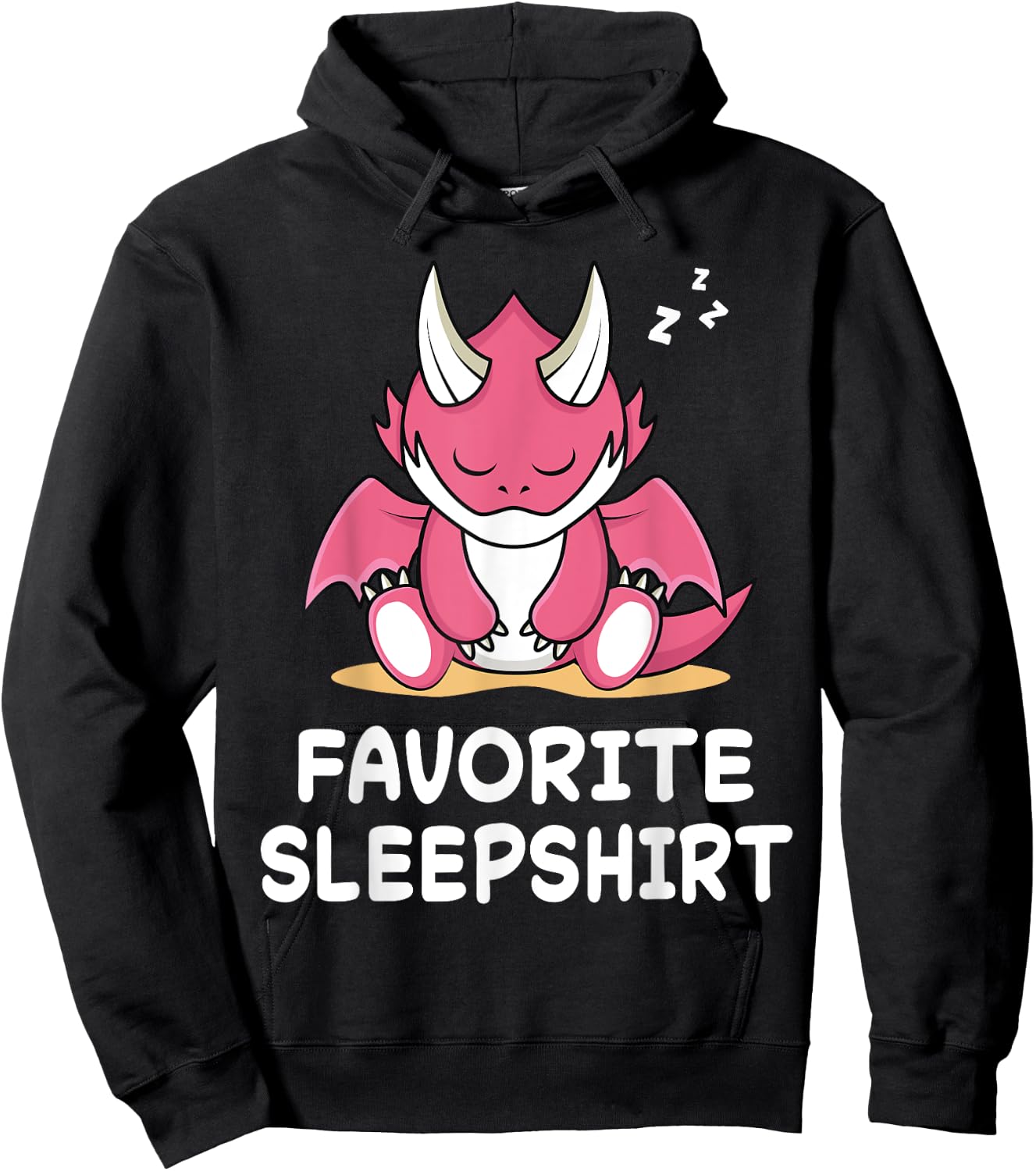 Dragon Dragons Nap Sleeping Sleep Pajama Pajamas Nightgown Hoodie - Hoodie | Black