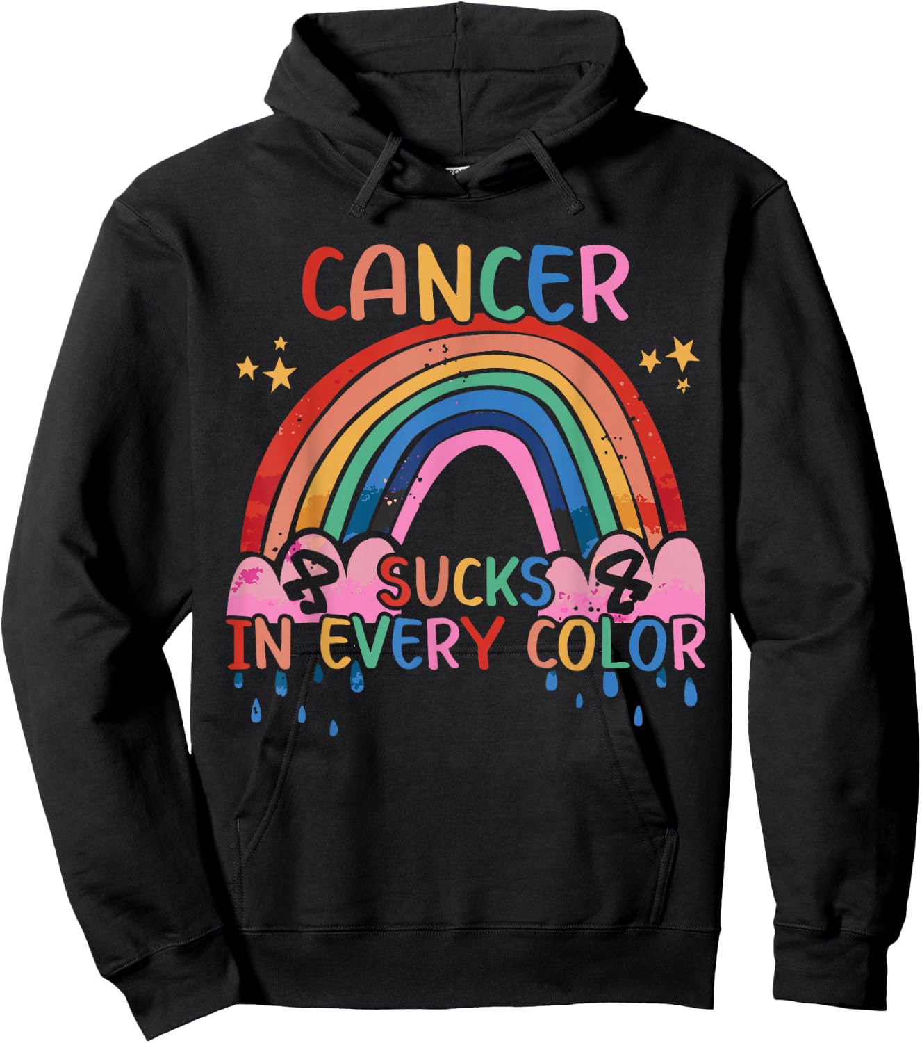 Cancer Sucks In Every Color Fighter | Fight The Cancer Hoodie - Hoodie | Black