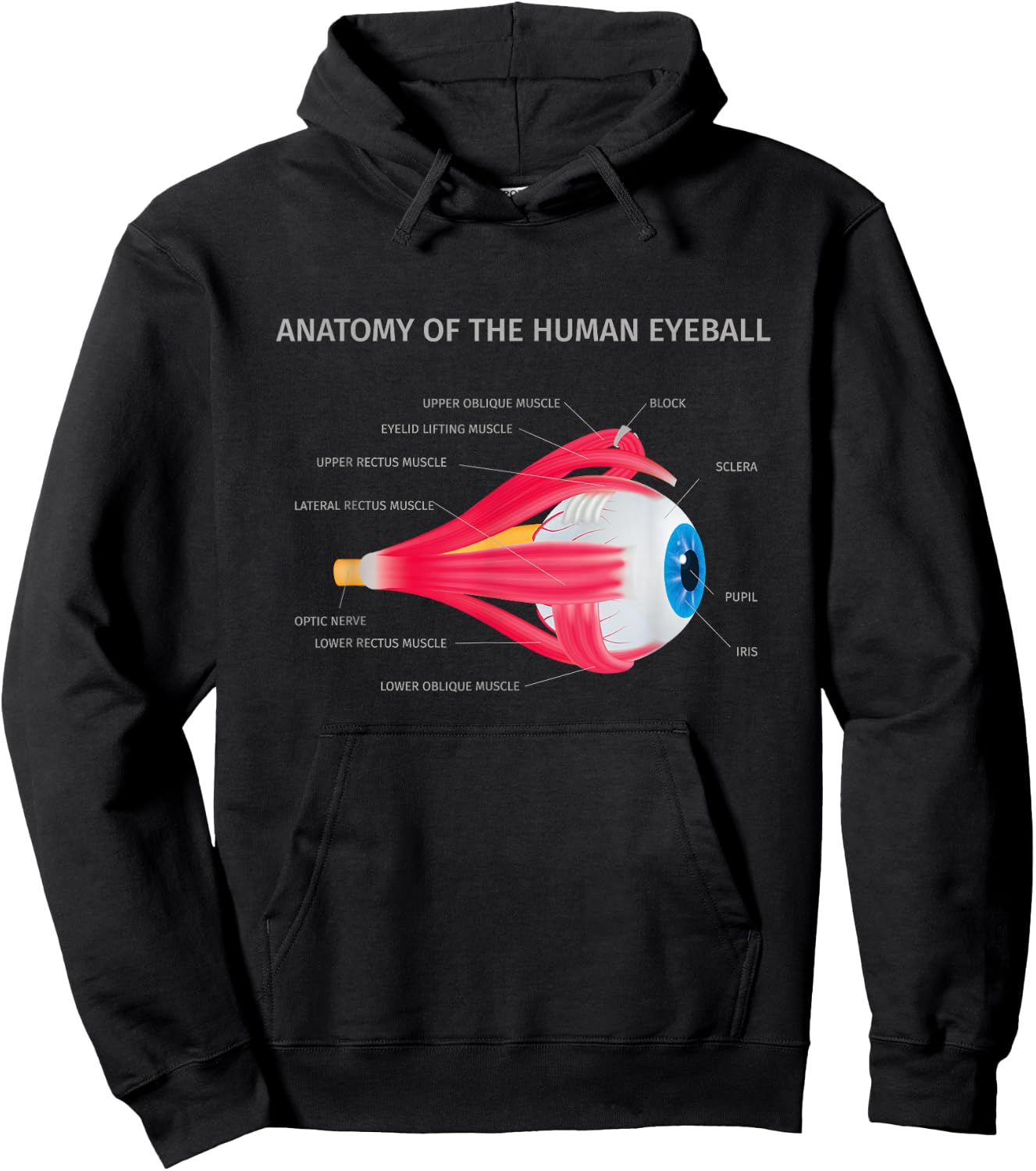 Anatomy of Human Eyeball for Medic Hoodie - Hoodie | Black