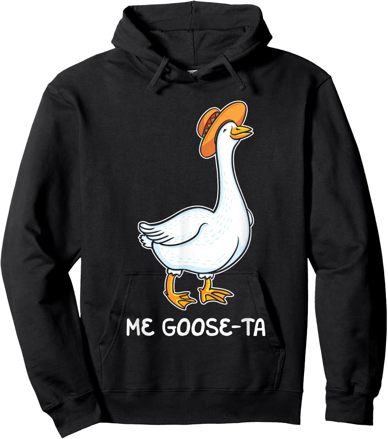 Me Goose Ta Mexican Funny Spanish Goose Pun Meme Lover Gift Hoodie - Hoodie | Black