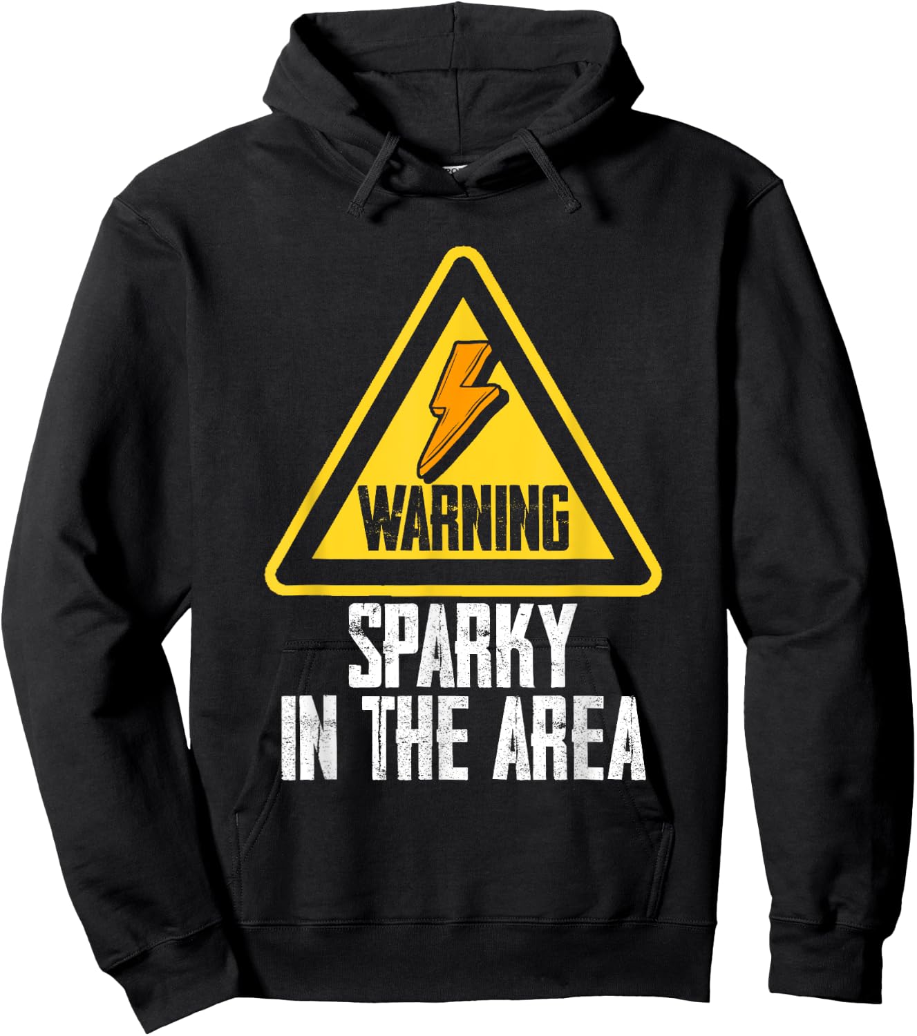 Warning Sparky In The Area | Lineman Electrician Hoodie - Hoodie | Black