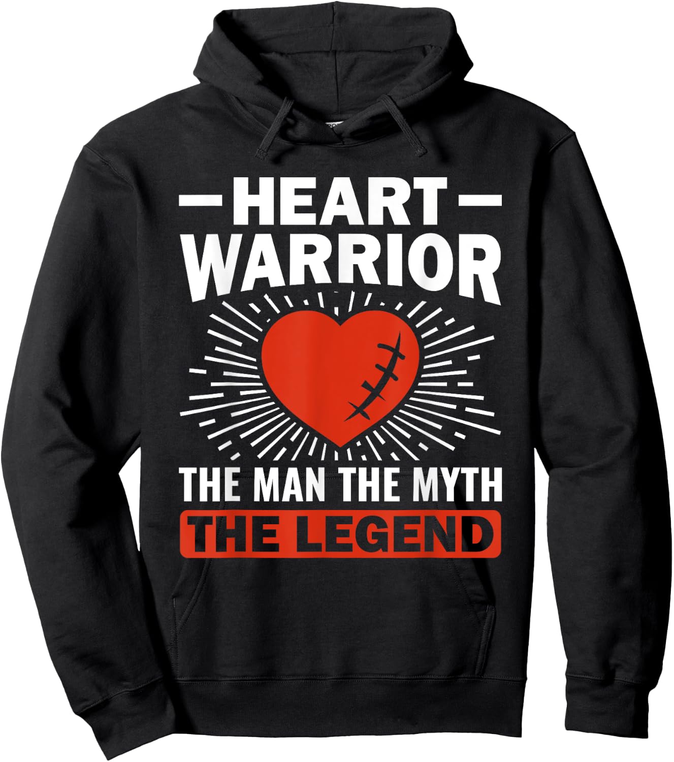 Heart Warrior The Man The Myth - Bypass Heart Defect Hoodie - Hoodie | Black