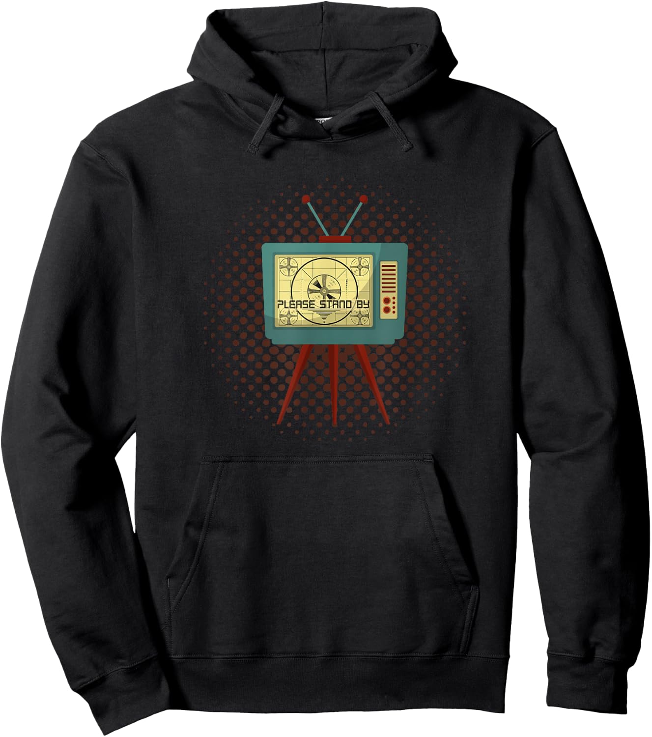 Please Stand By 50s 60s Television Retro Vintage Funny TV Hoodie - Hoodie | Black