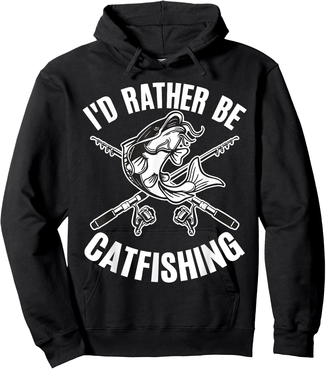 Id Rather Be Catfishing Catfish Angler Noodler Fisherman Mir Hoodie - Hoodie | Black