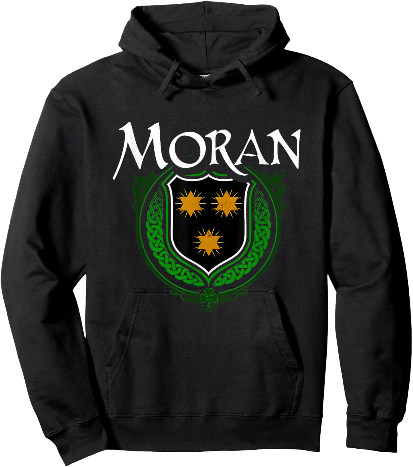 Moran Surname Irish Clan Tartan Badge Ireland Hoodie - Hoodie | Black