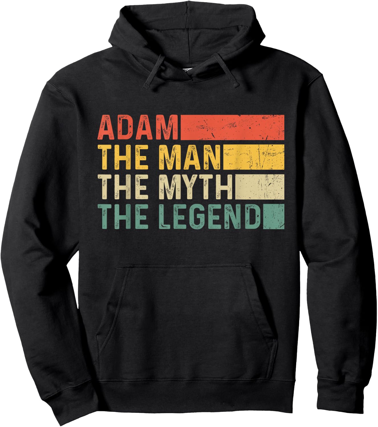 Adam The Man The Myth The Legend Vintage Gift Adam Hoodie - Hoodie | Black
