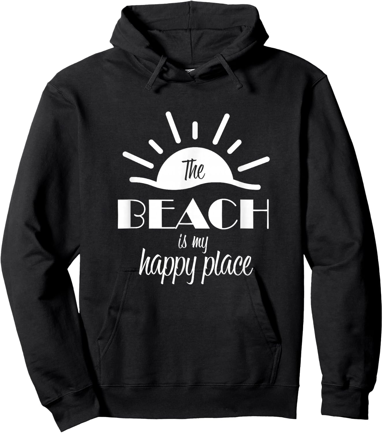 The Beach is My Happy Place Hoodie - Hoodie | Black