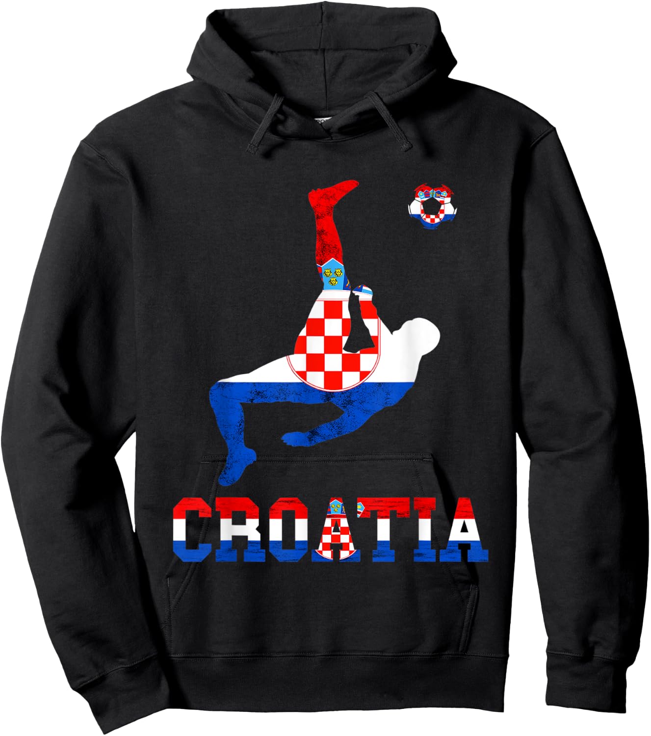 Croatian Pride Hrvatska Soccer Team Croatian Soccer Croatia Hoodie - Hoodie | Black