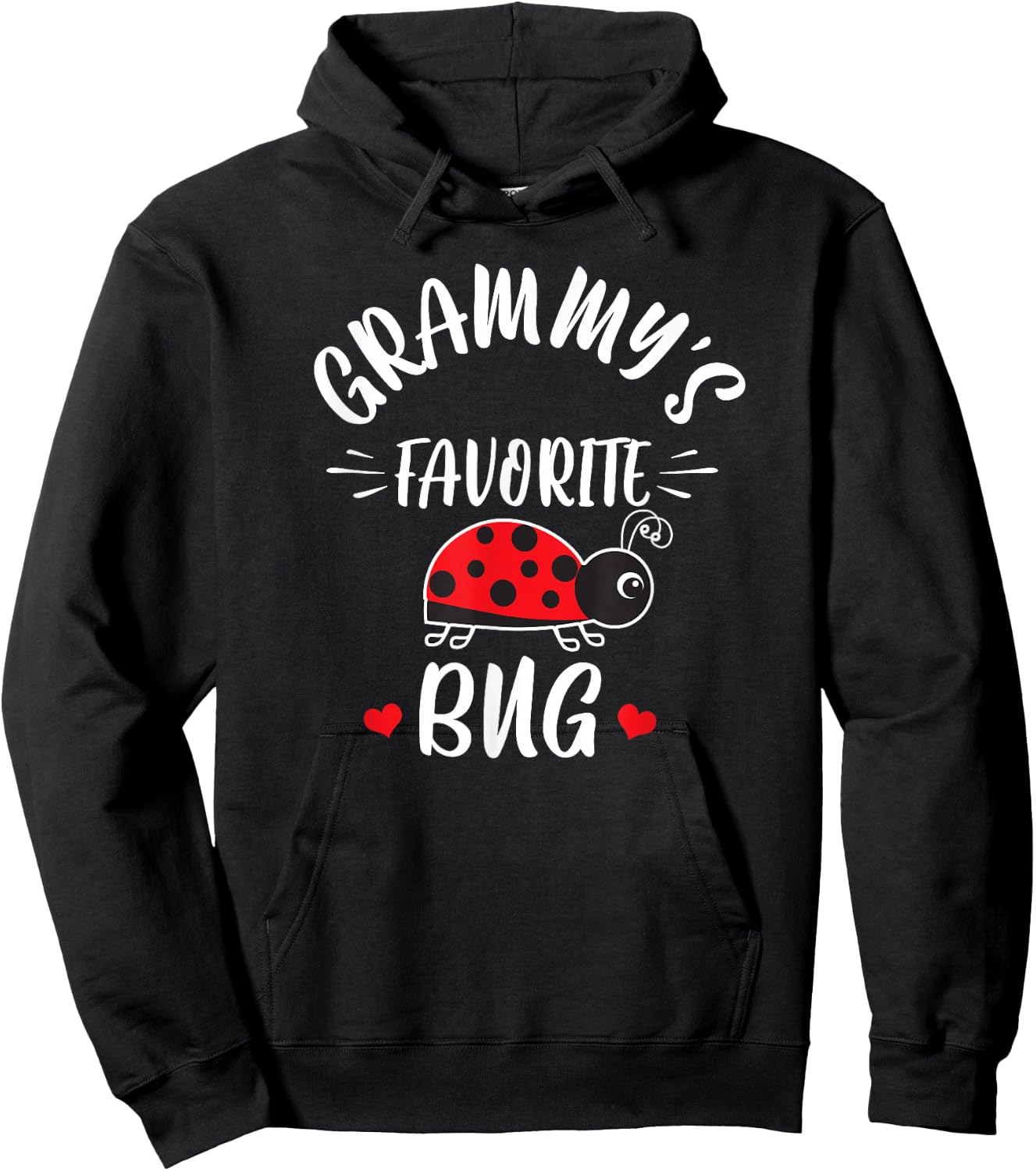 Grammy's Favorite Bug For Kids From Grammy Grandma Ladybug Hoodie - Hoodie | Black