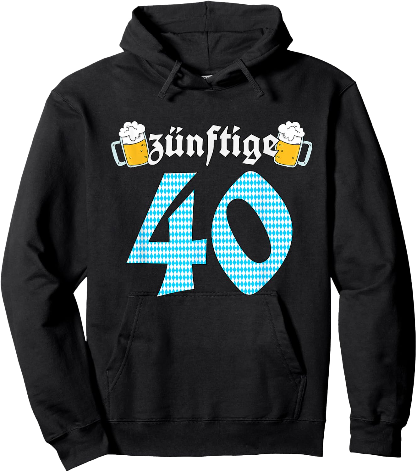 Zünftige 40 October Gift 40th Birthday Oktoberfest Hoodie - Hoodie | Black