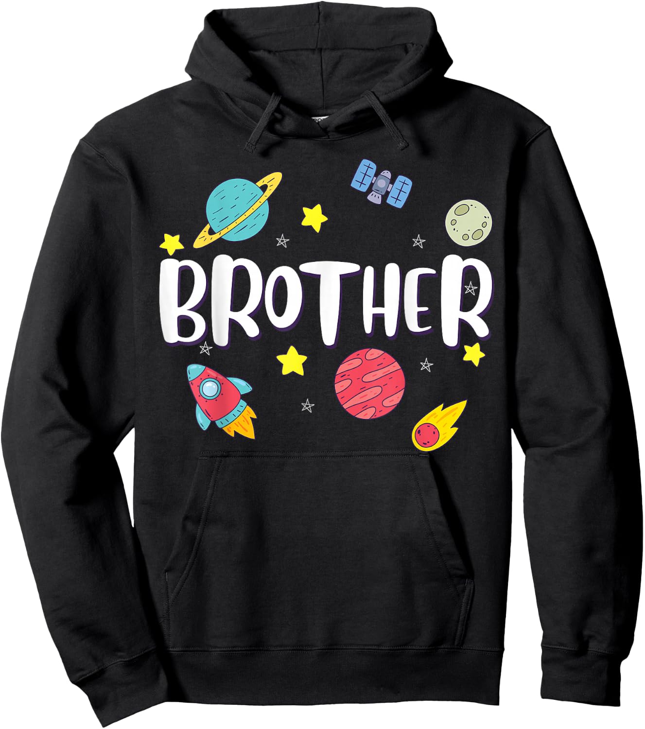 Brother Outer Space Galaxy Birthday Hoodie - Hoodie | Black