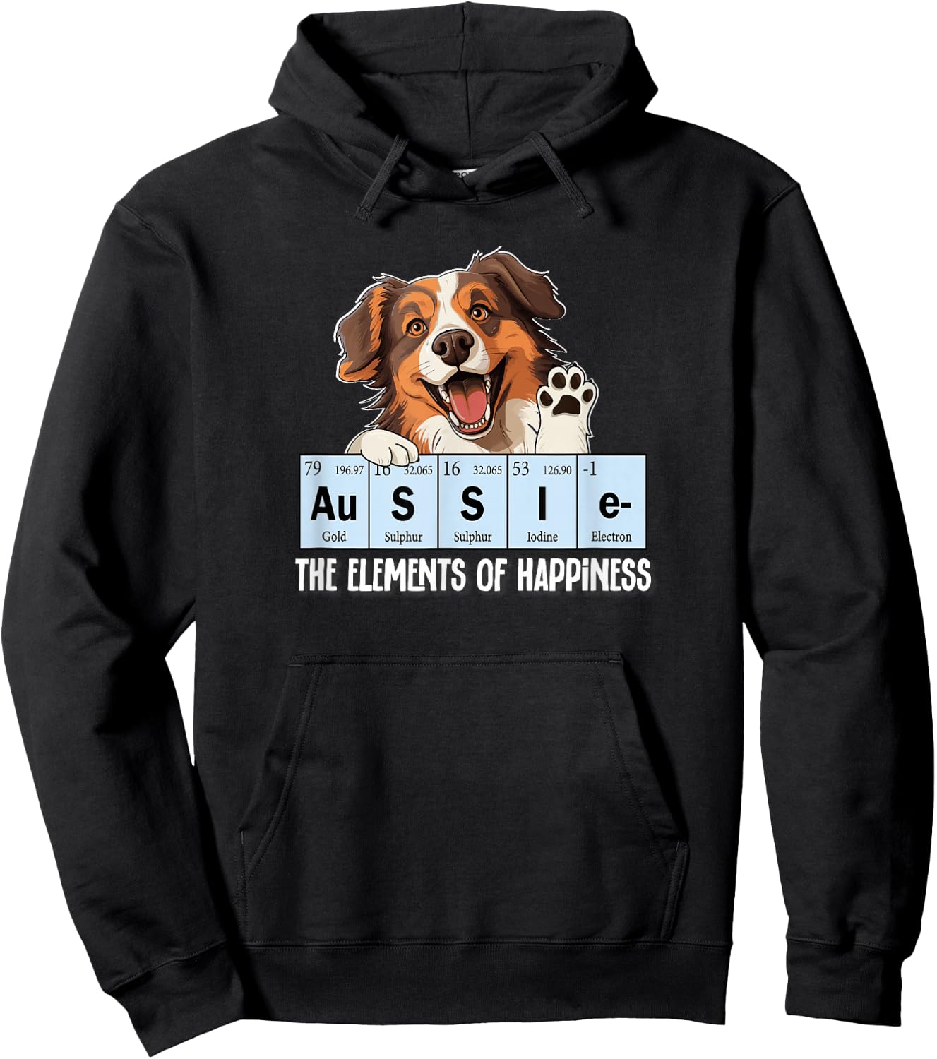 Kids Funny Elements Happiness Red Aussie Lover Hoodie - Hoodie | Black
