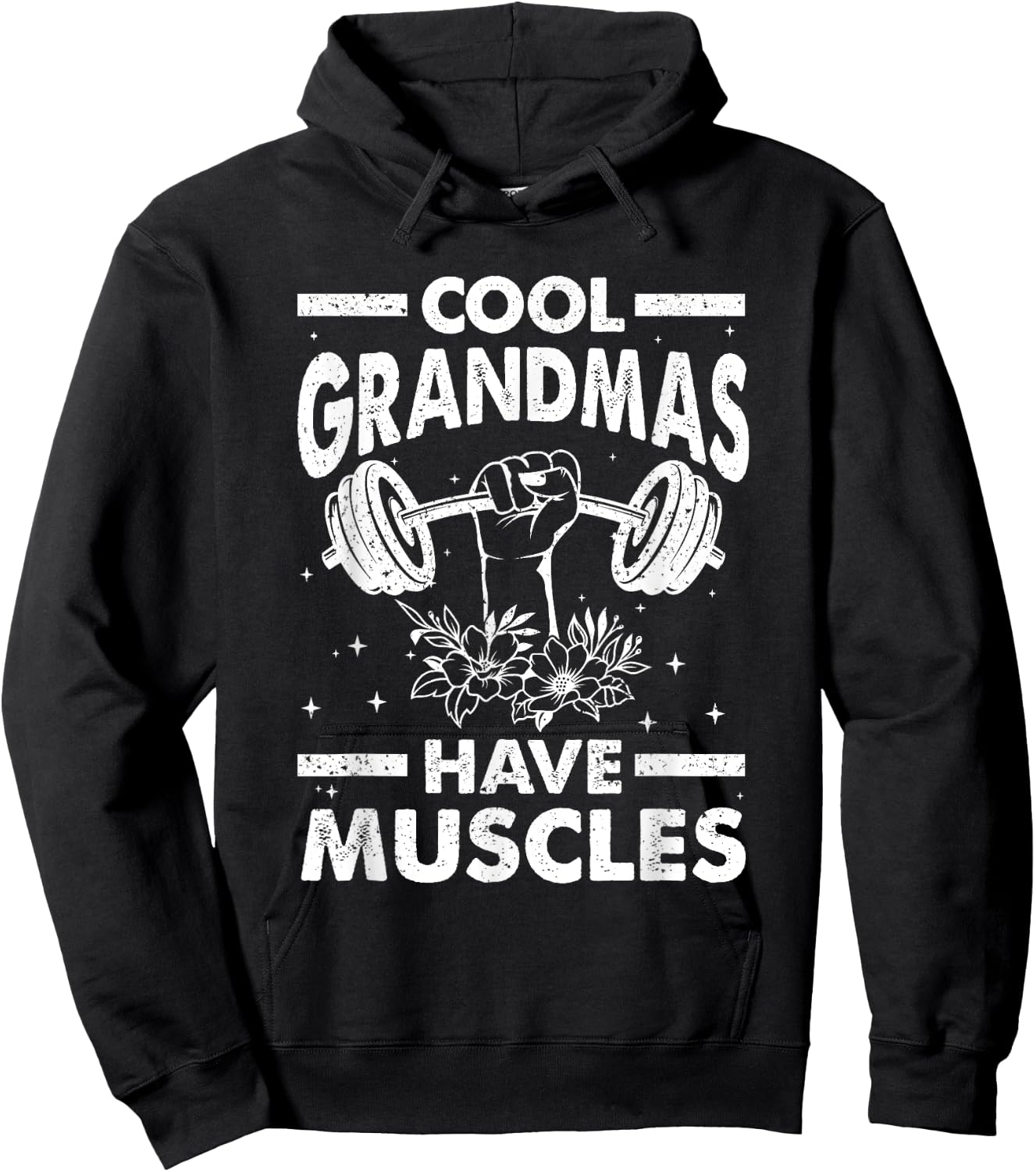 Cool Grandmas Have Muscles Hoodie - Hoodie | Black