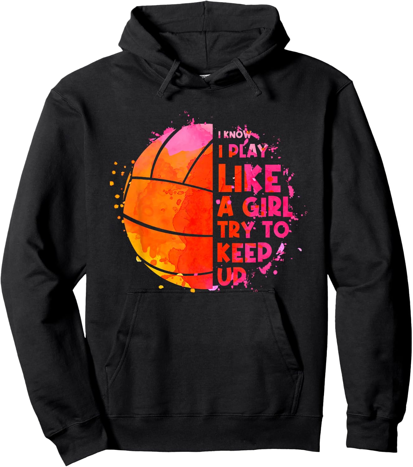 Funny Volleyball Design Girls Volleyball Player Hoodie - Hoodie | Black