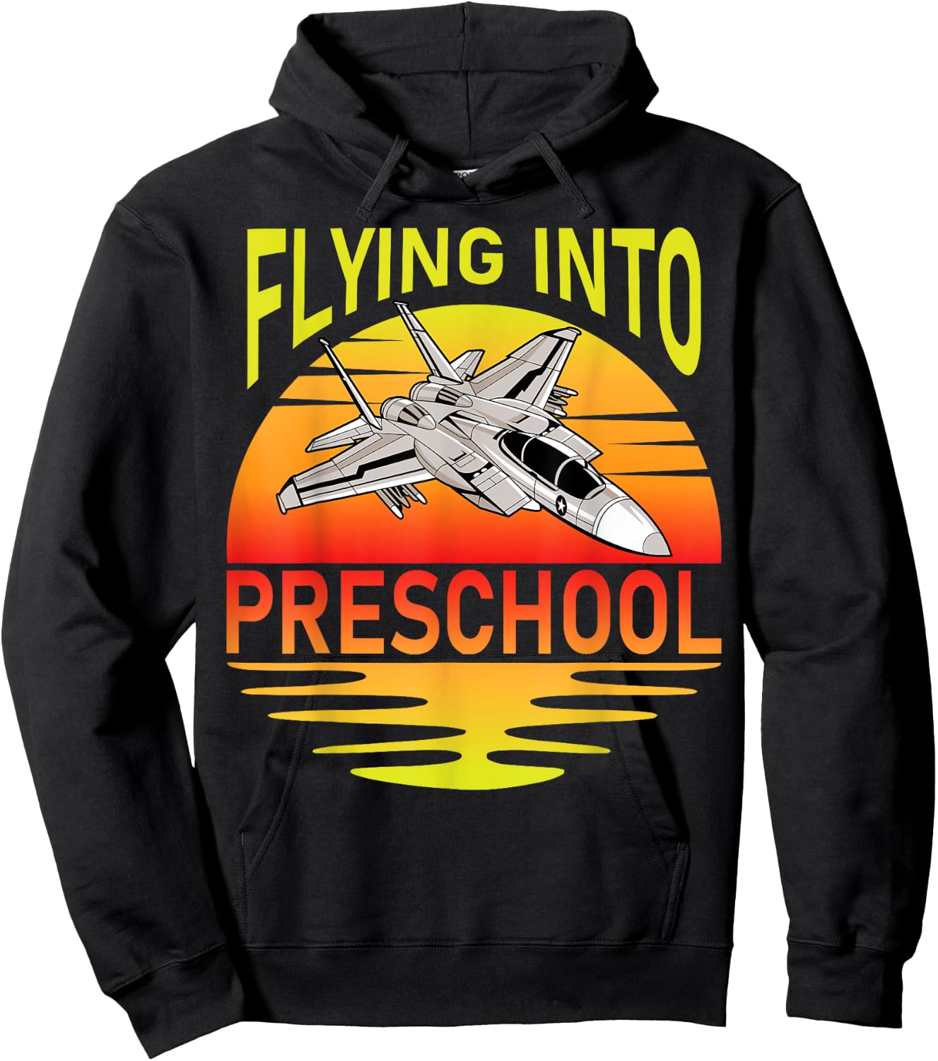Flying Into Preschool Airplane Teacher Back To School Men Women Kids Hoodie - Hoodie | Black