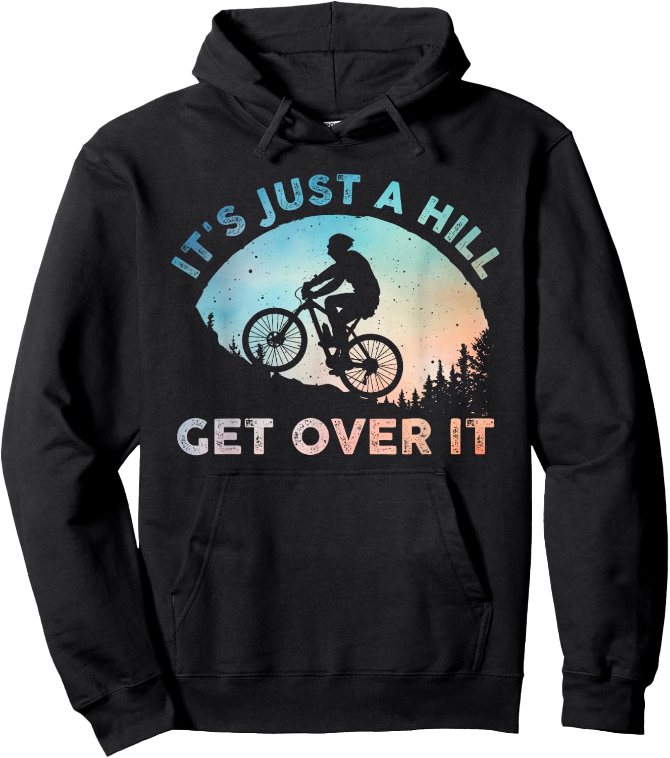 Funny Mountain Biking Art Women Trail Ride Lover MTB Hoodie - Hoodie | Black