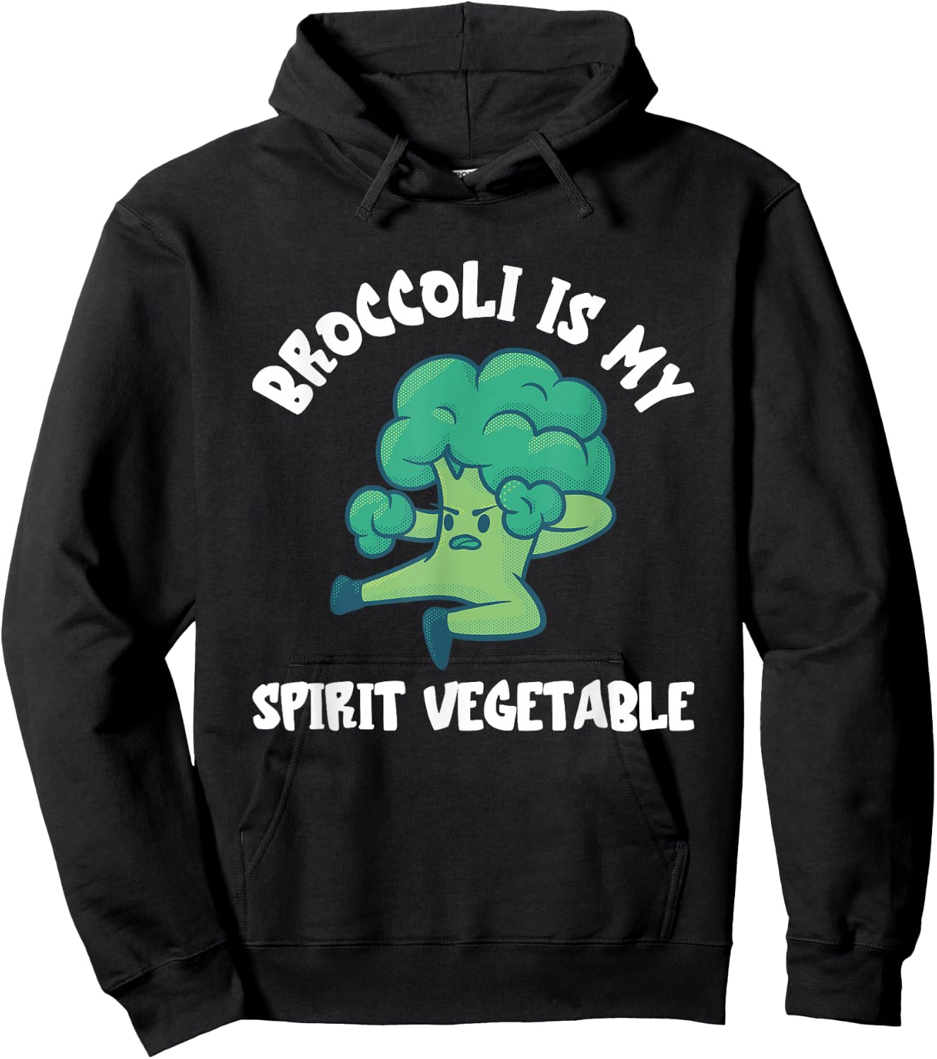 Broccoli Vegetarian Spirit Vegetable Veggie Eating Broccoli Hoodie - Hoodie | Black