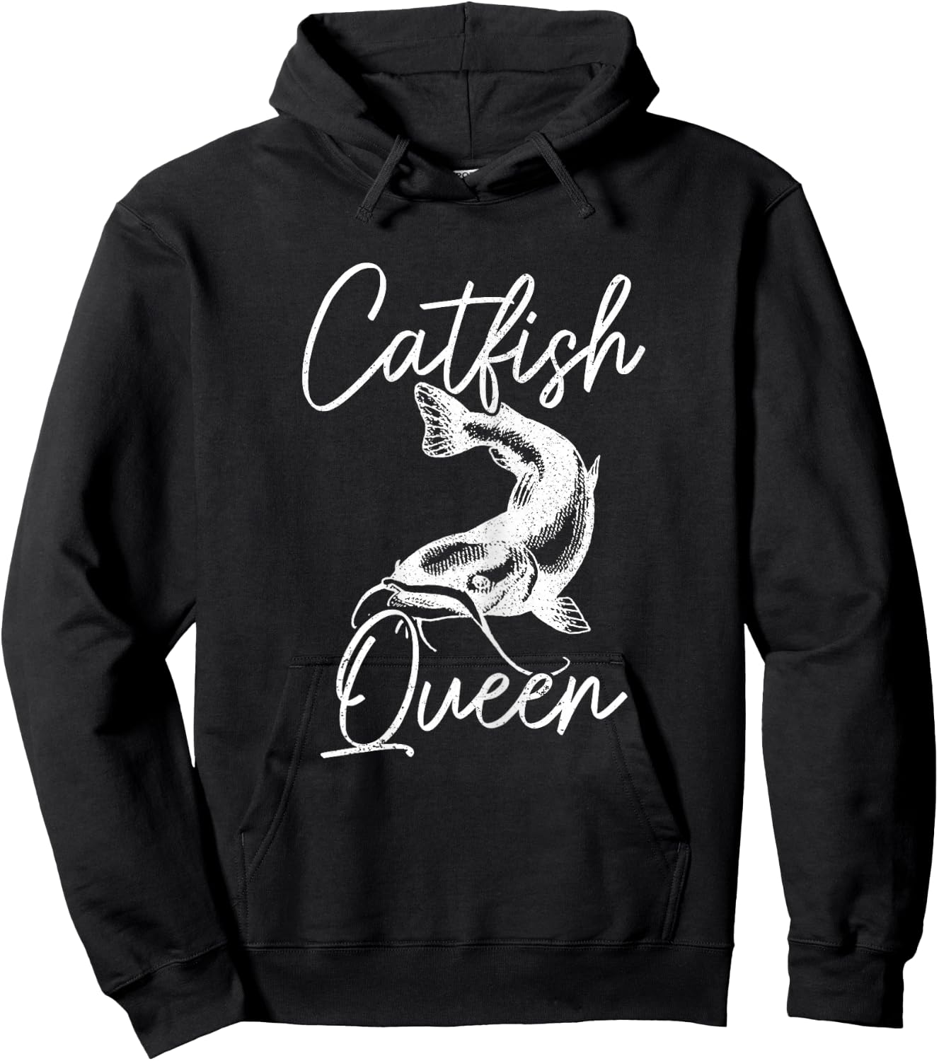 Catfish Queen Catfish Fishing Fisherman Hoodie - Hoodie | Black