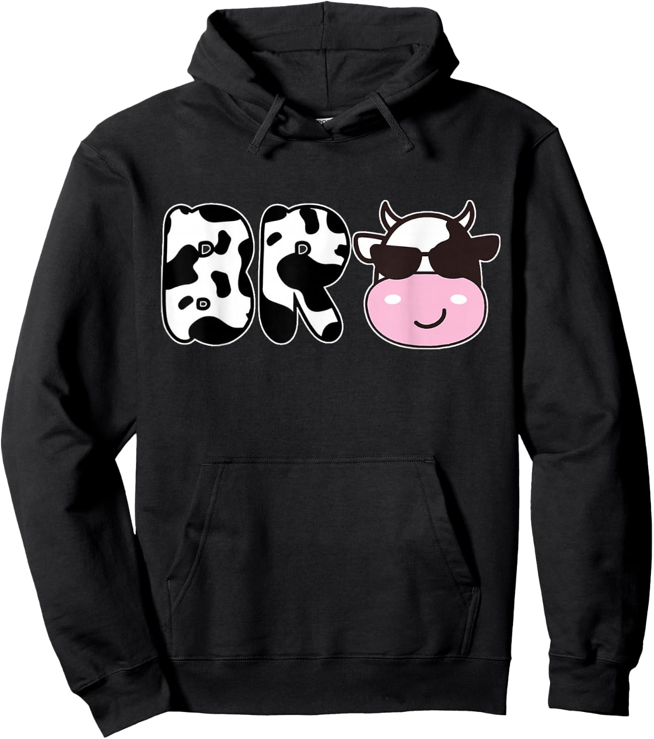 Brother of The Birthday Girl Funny Cow Bro Family Matching Hoodie - Hoodie | Black
