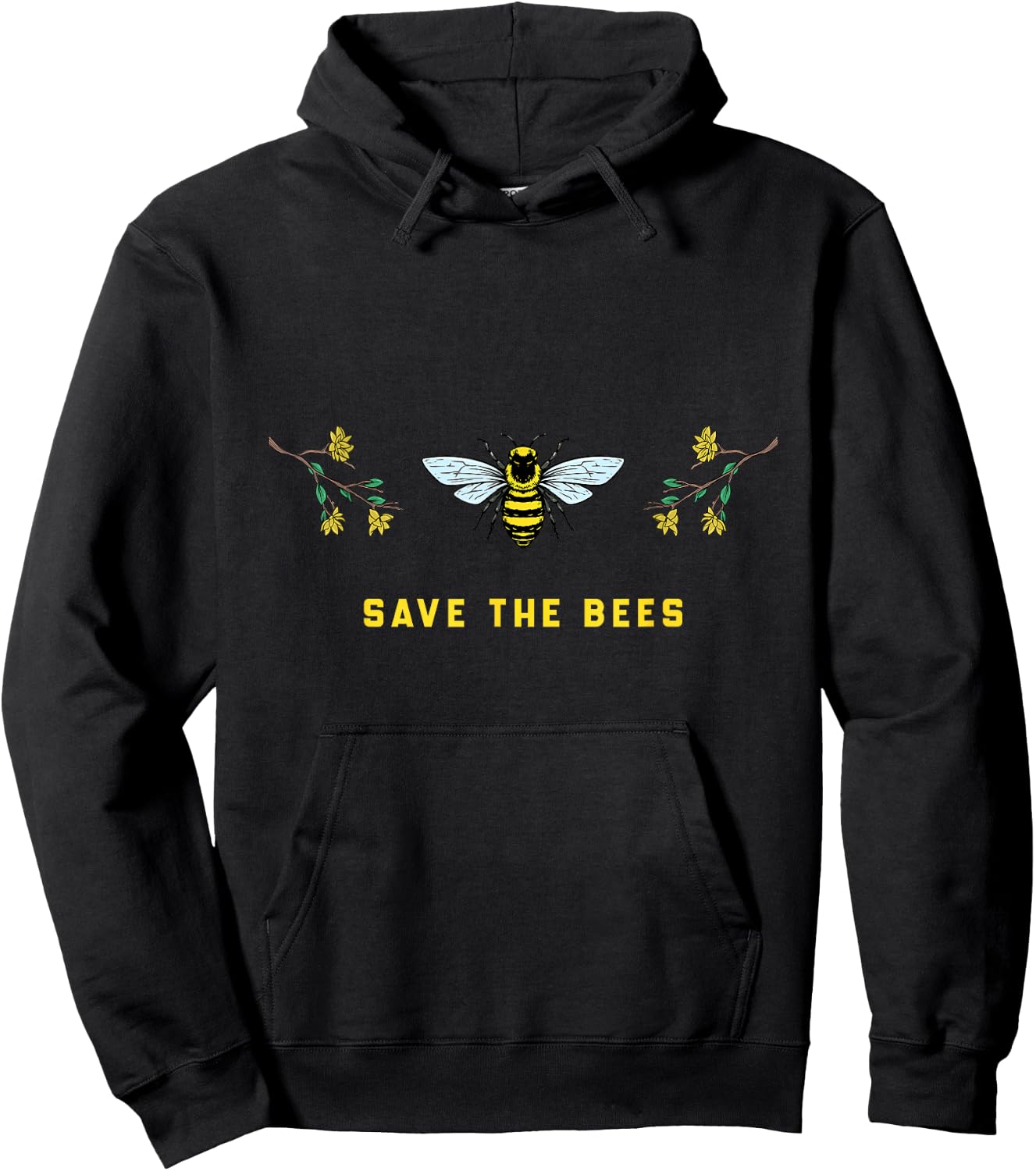 Save the Bees Honey Bee Plants Save Earth Hoodie - Hoodie | Black