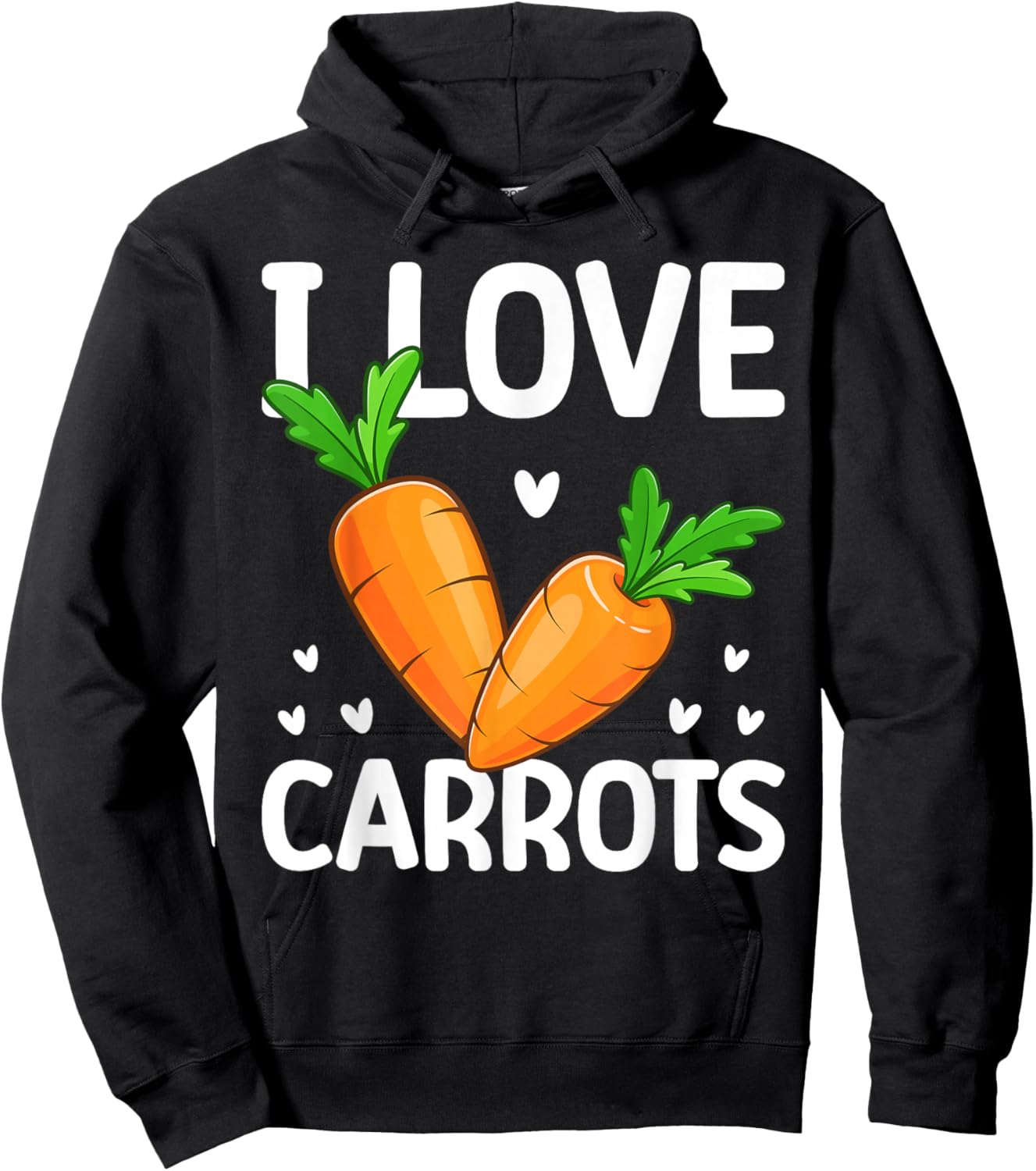 I Love Carrots Hoodie - Hoodie | Black