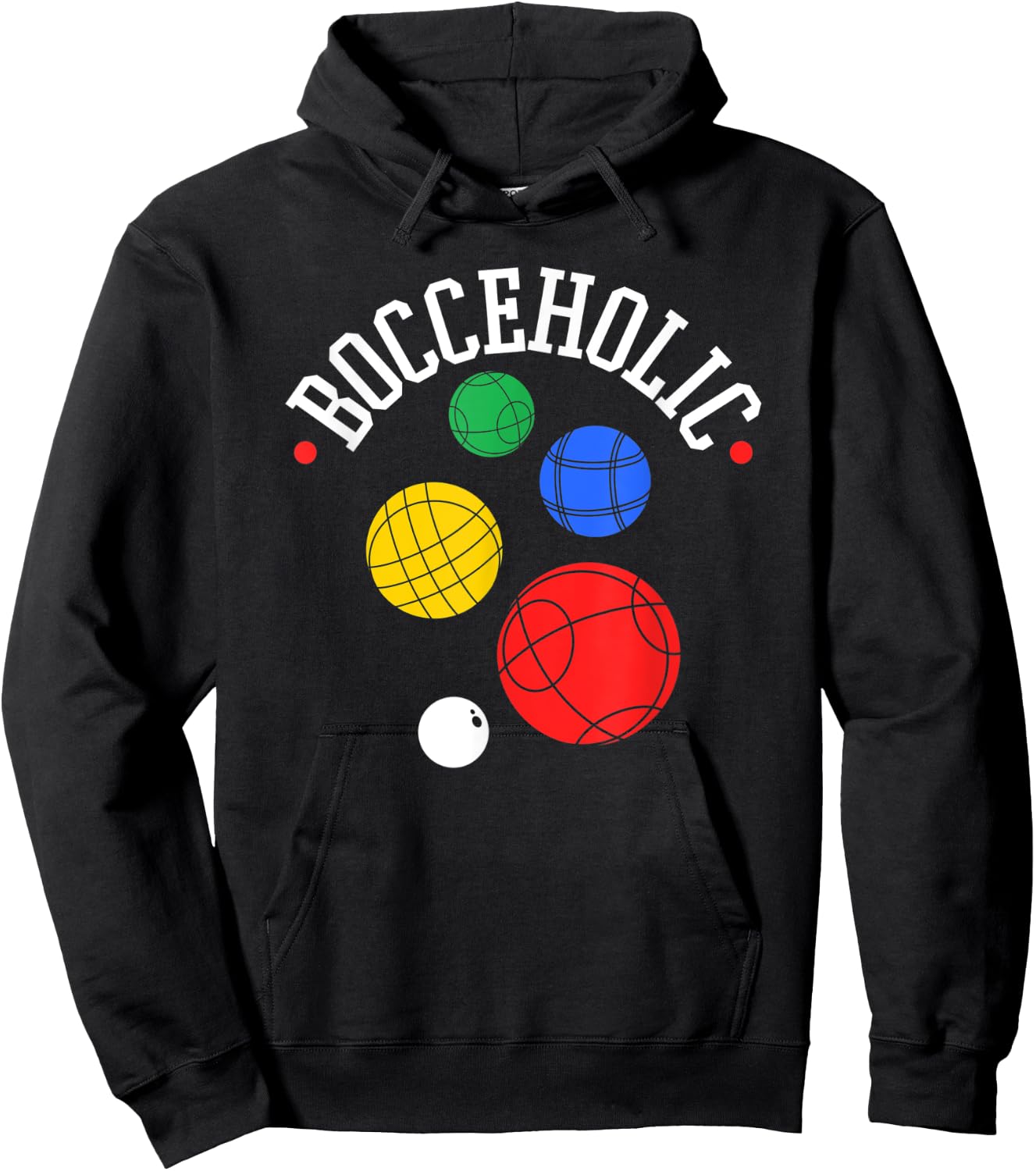 Bocce Ball Player, Bocceholic, Funny Bocci Hoodie - Hoodie | Black