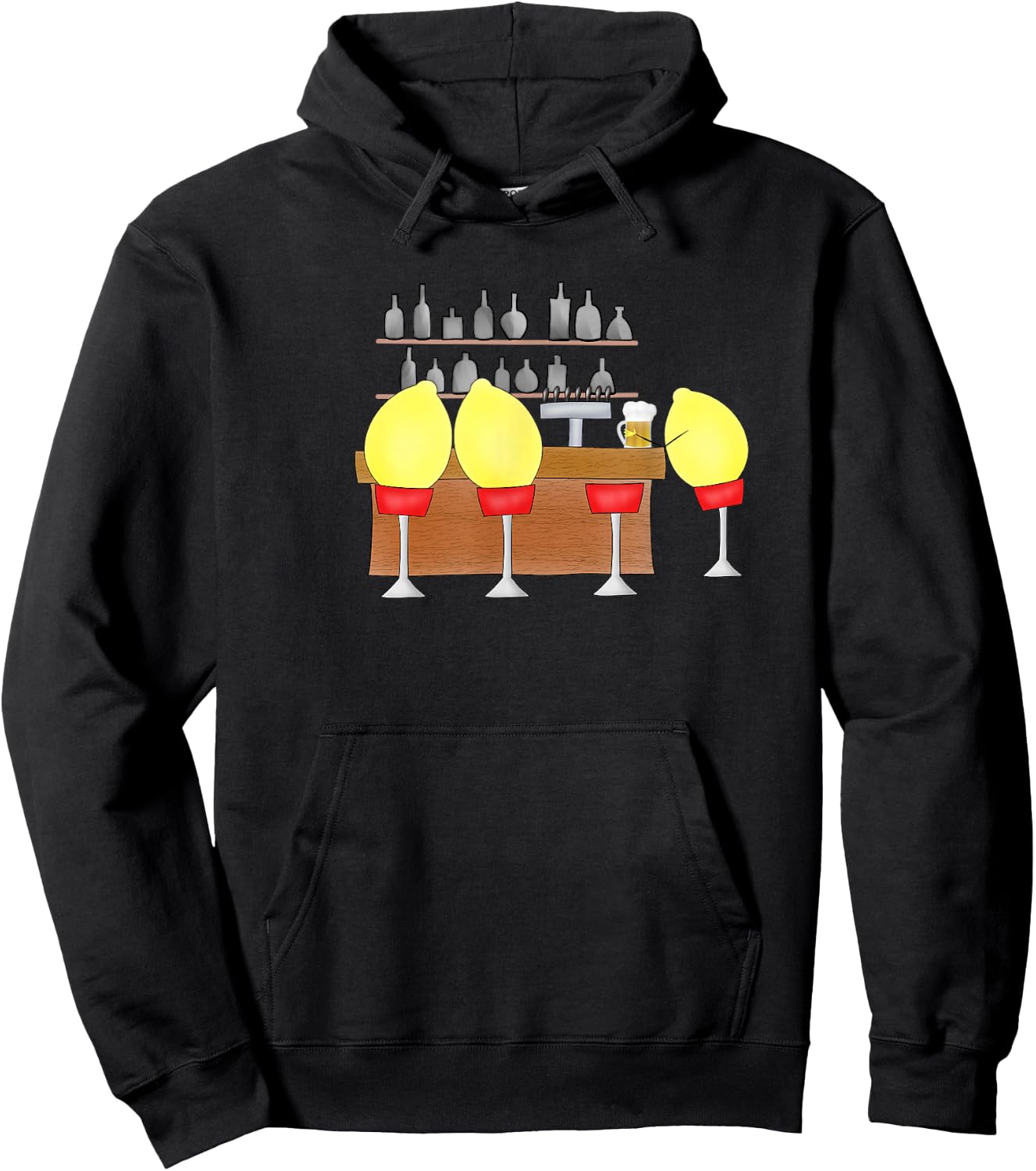 Lemon bar, funny citrus and fruit pun for lovers of sweets Hoodie - Hoodie | Black