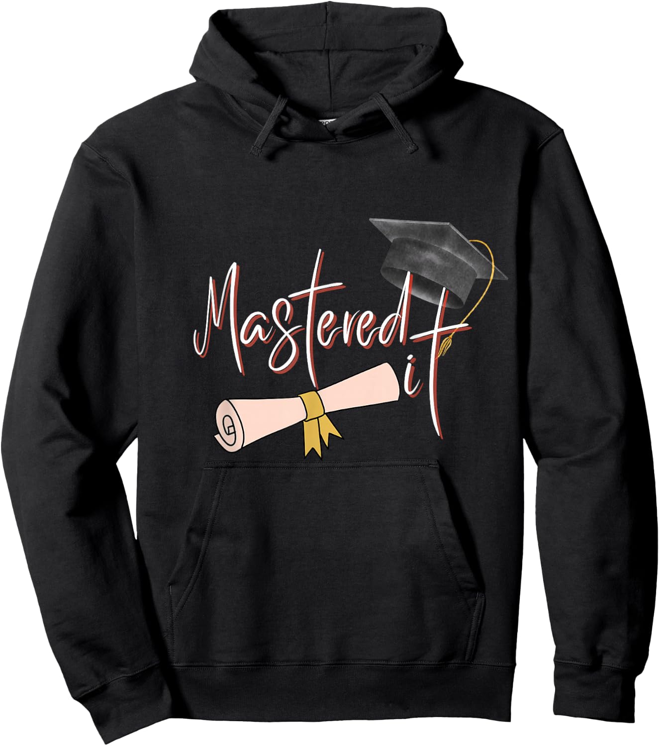 Mastered it Master Degree Woman Graduate MBA Graduation 2025 Hoodie - Hoodie | Black