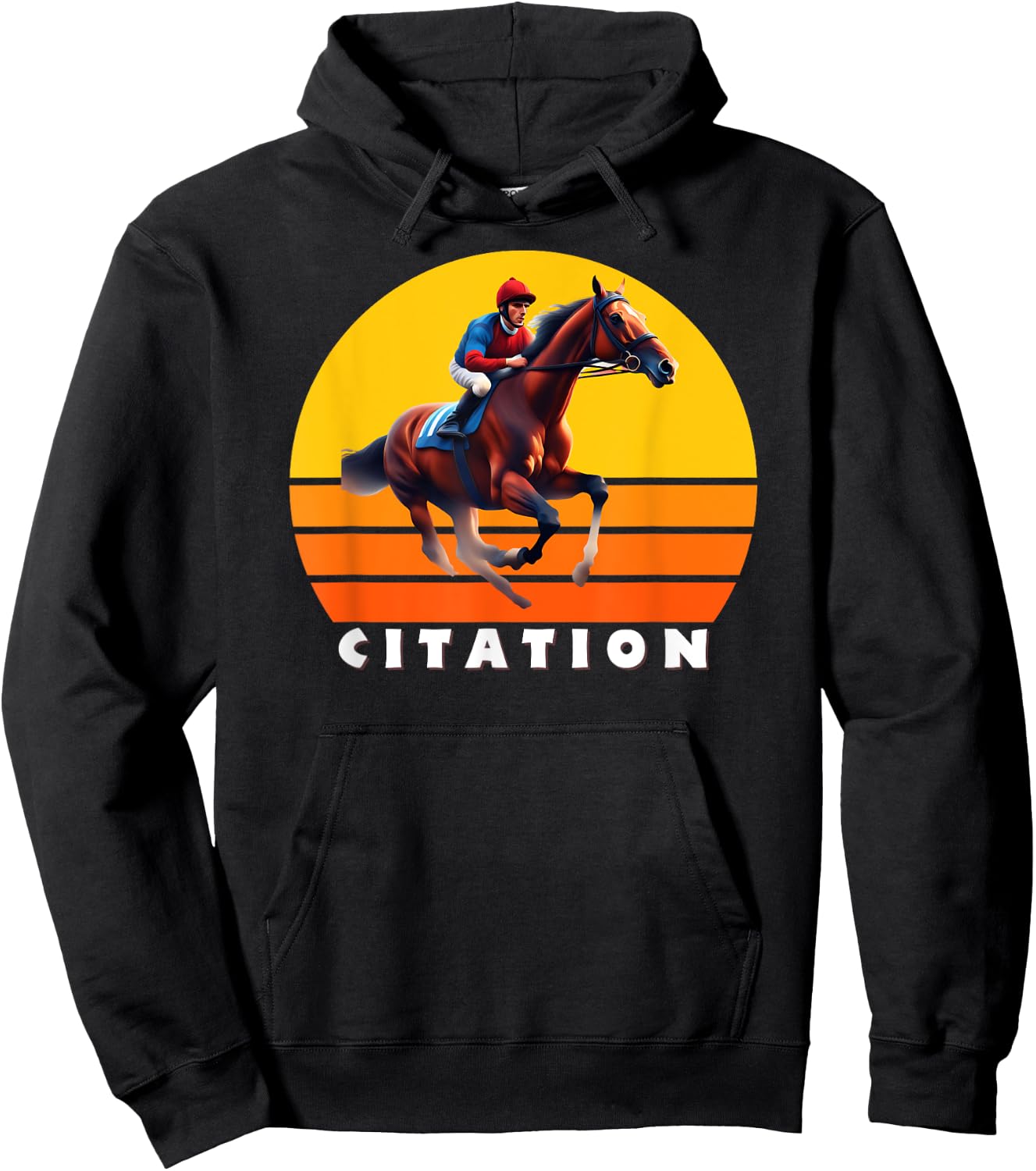 Citation Horse, Thoroughbred, Del Mar, Santa Anita Shirt Hoodie - Hoodie | Black