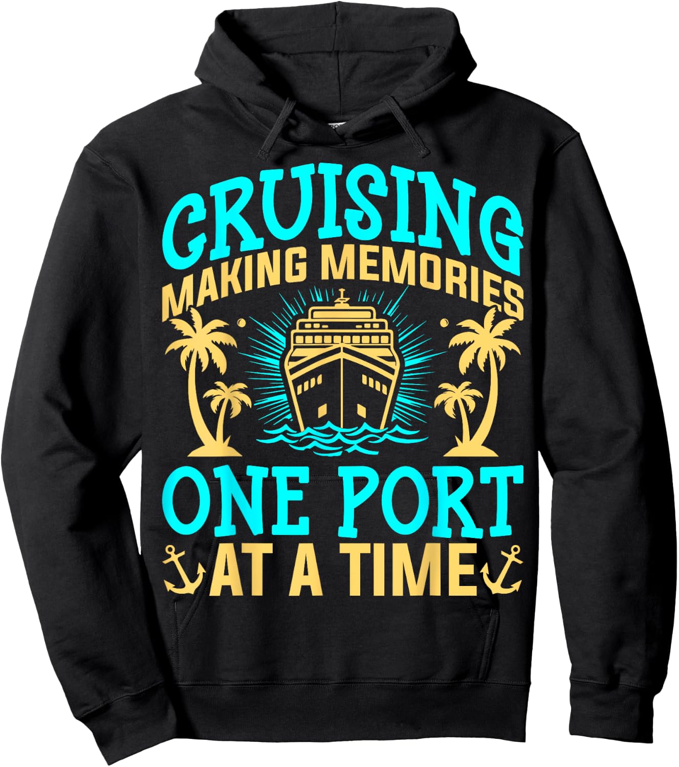 Cruising Making Memories One Port at a Time Cruise Vacation Hoodie - Hoodie | Black