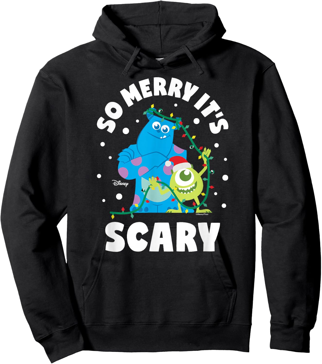 Monsters Inc - So Merry Its Scary Hoodie - Hoodie | Black