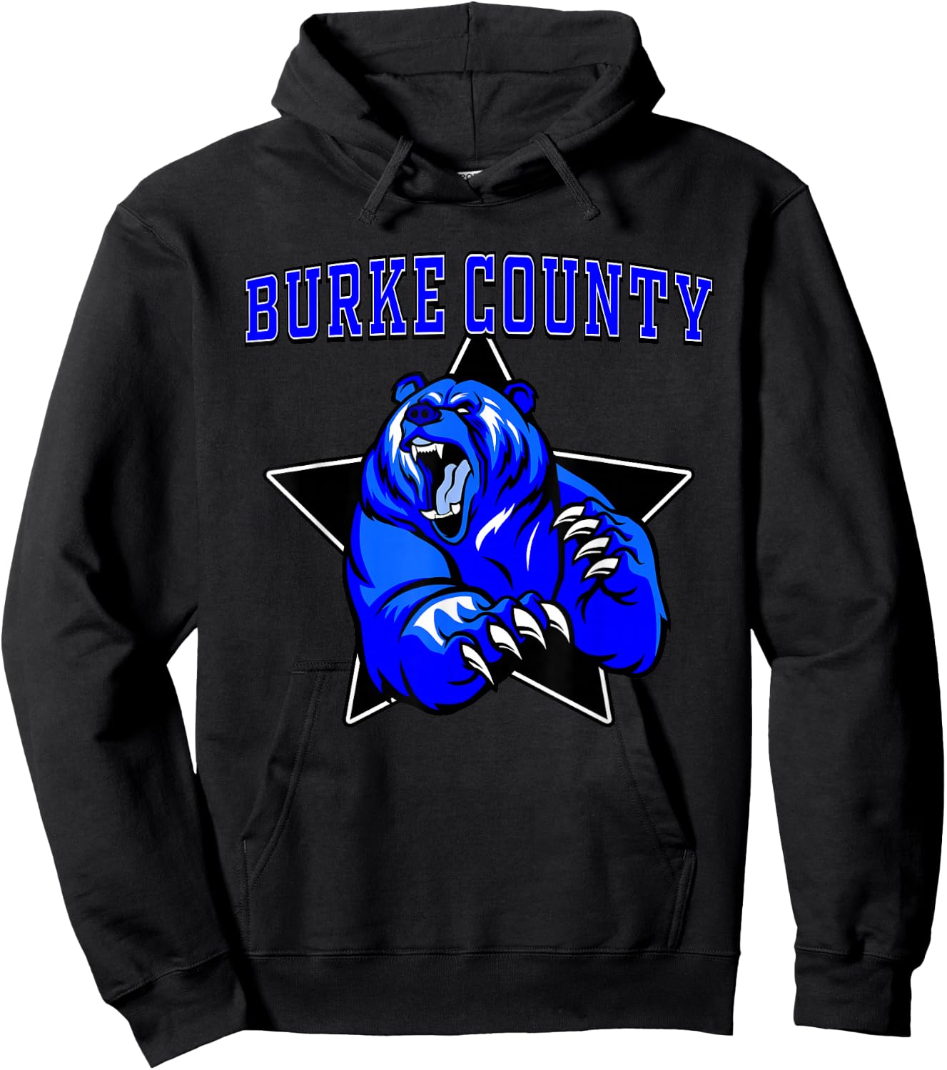 Burke County Bears High School Team Spirit Hoodie - Hoodie | Black