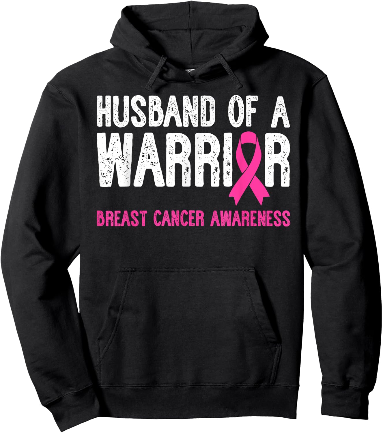 Husband Of A Warrior Breast Cancer Awareness Support Squad Hoodie - Hoodie | Black