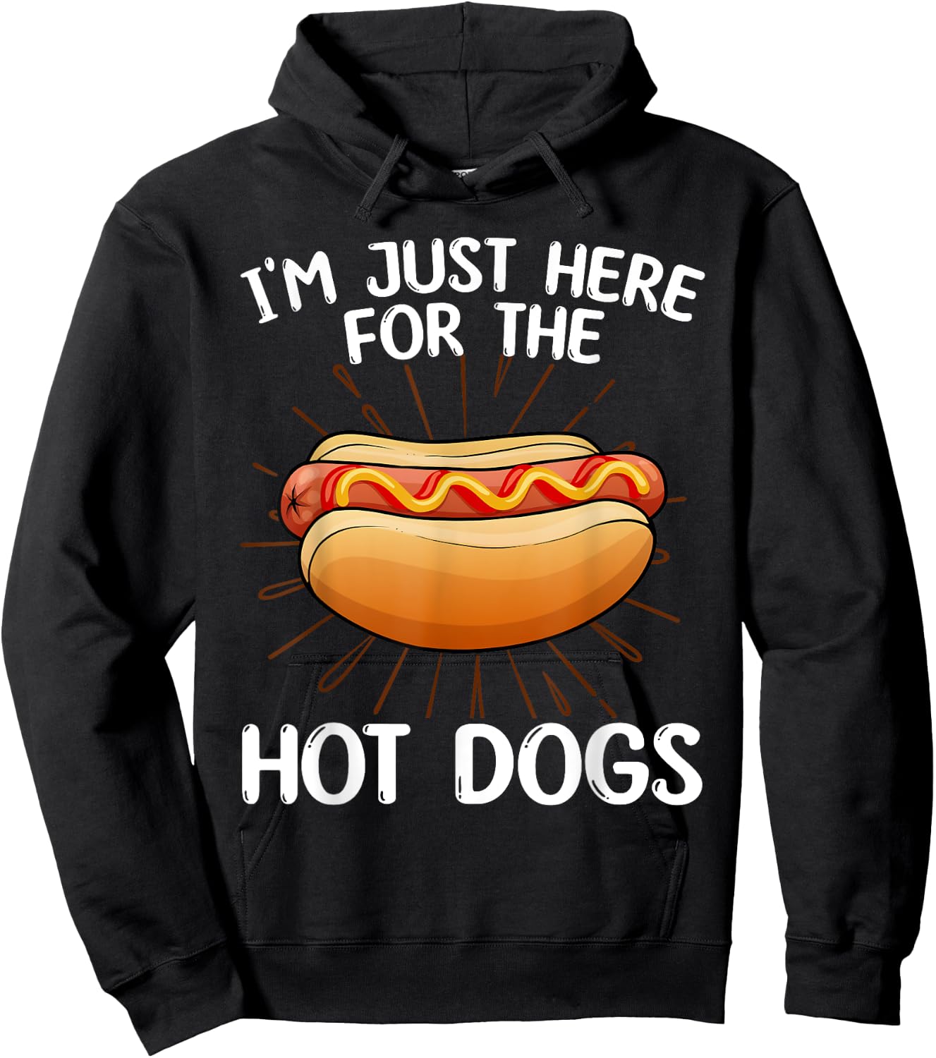 Funny Hotdog Women Kids Food Hot Dog Lovers Foodie Hoodie - Hoodie | Black