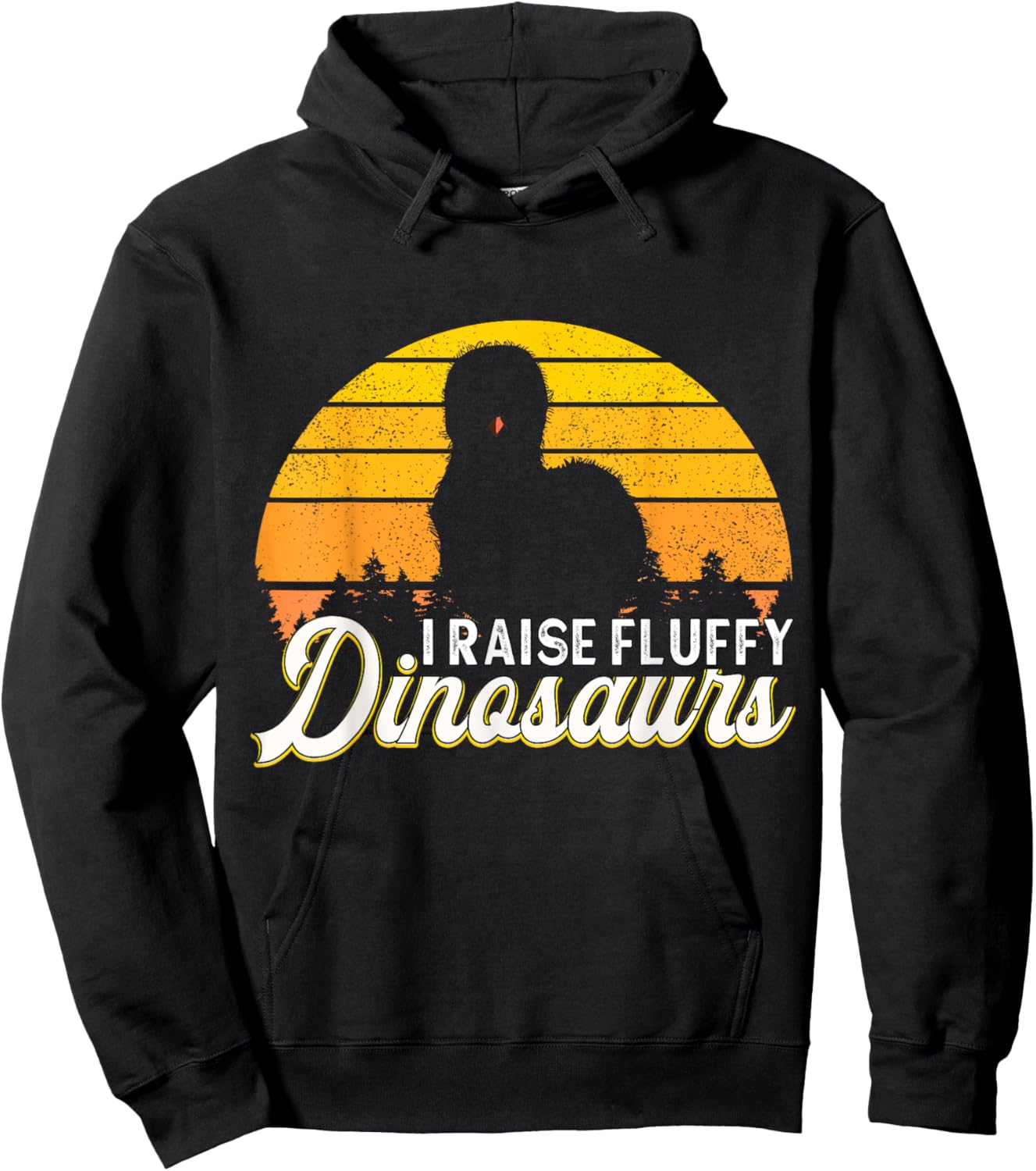 Silkie Chicken Farmer I Raise Dinosaurs Chinese Silk Chicken Hoodie - Hoodie | Black